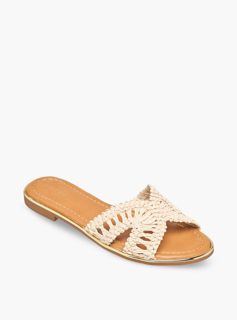 صندل بأحزمة منسوجة للنساء من سيليست-women-shoes-flats-sandals-image-2