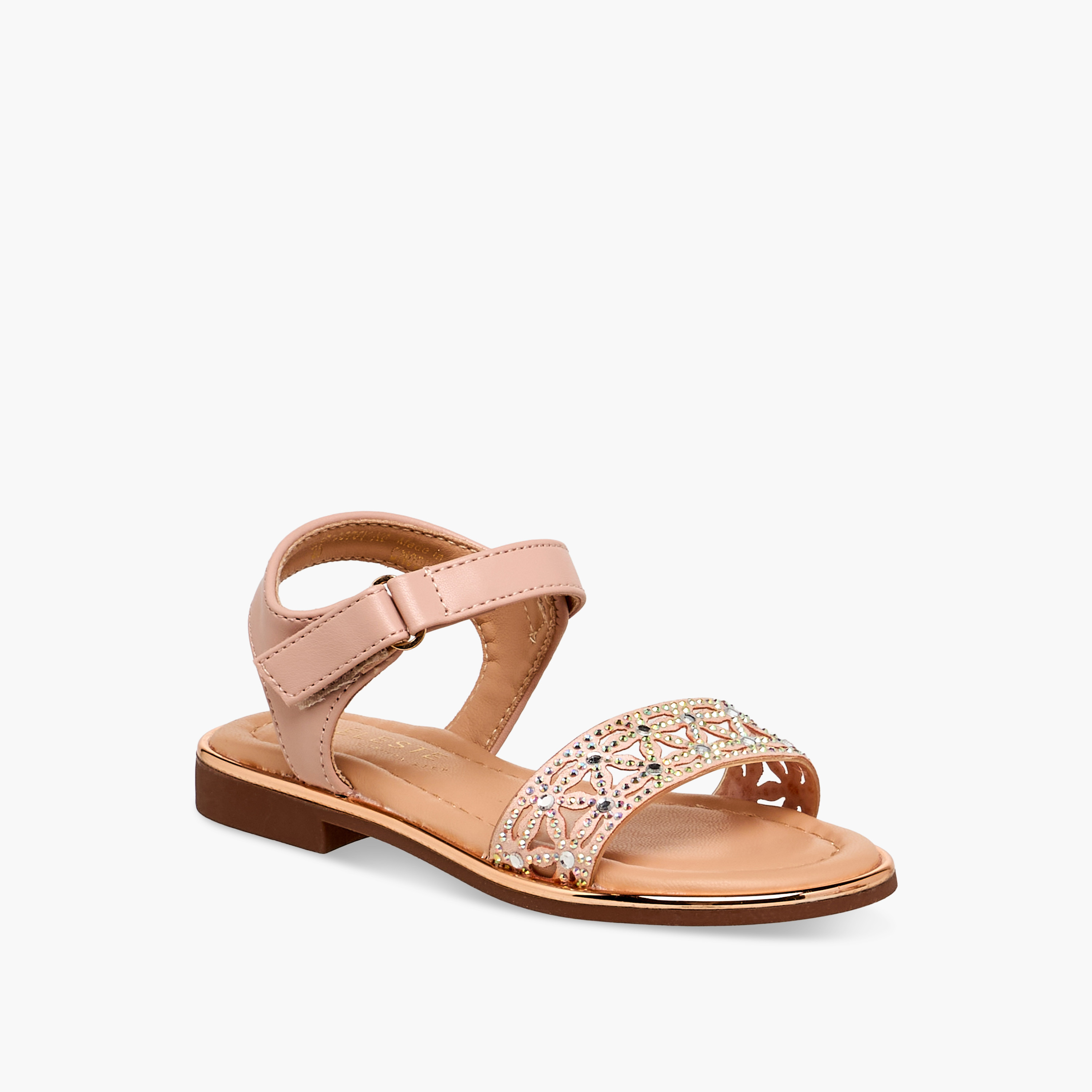صندل مسطح مزين بشريط إغلاق لاصق للبنات من سيليست-girls-shoes-sandals-image-2