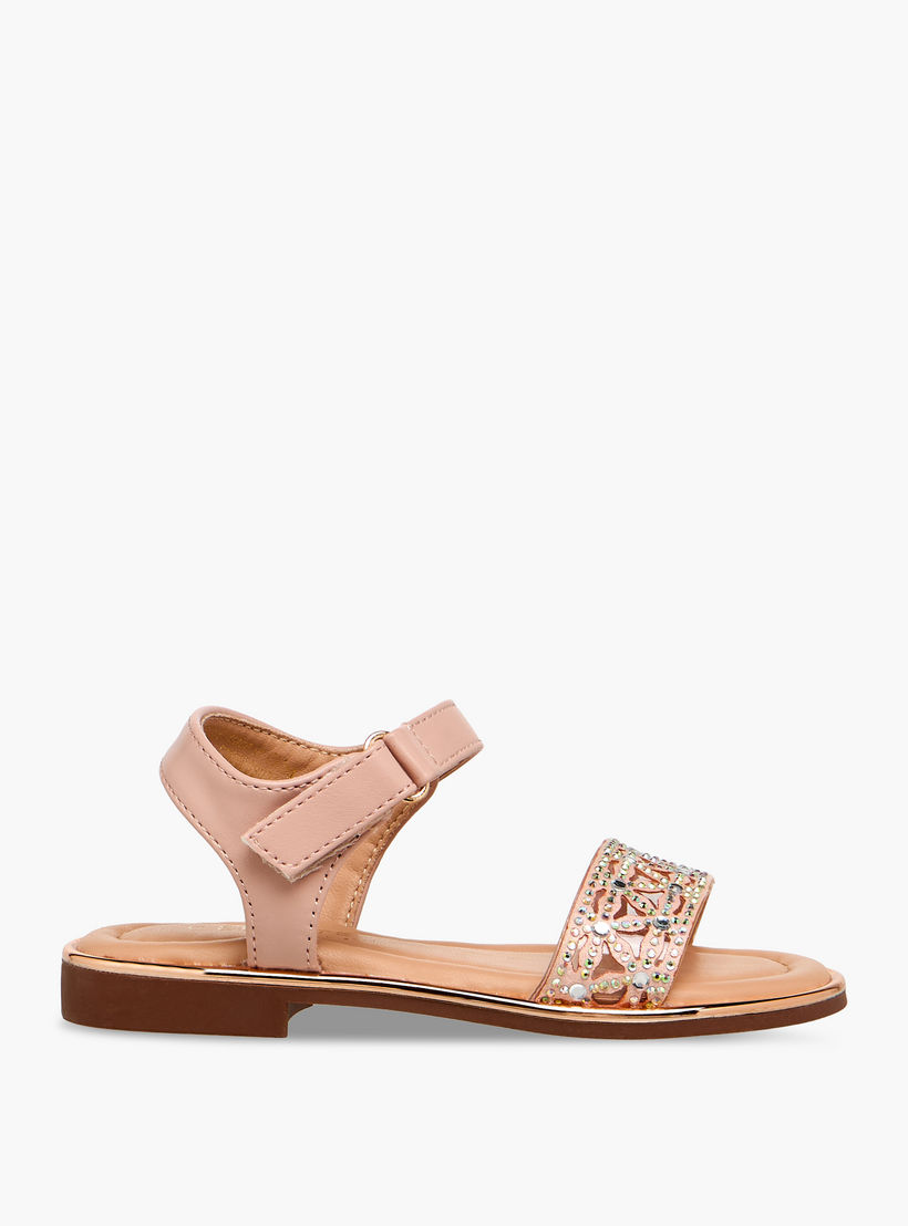 صندل مسطح مزين بشريط إغلاق لاصق للبنات من سيليست-girls-shoes-sandals-image-3