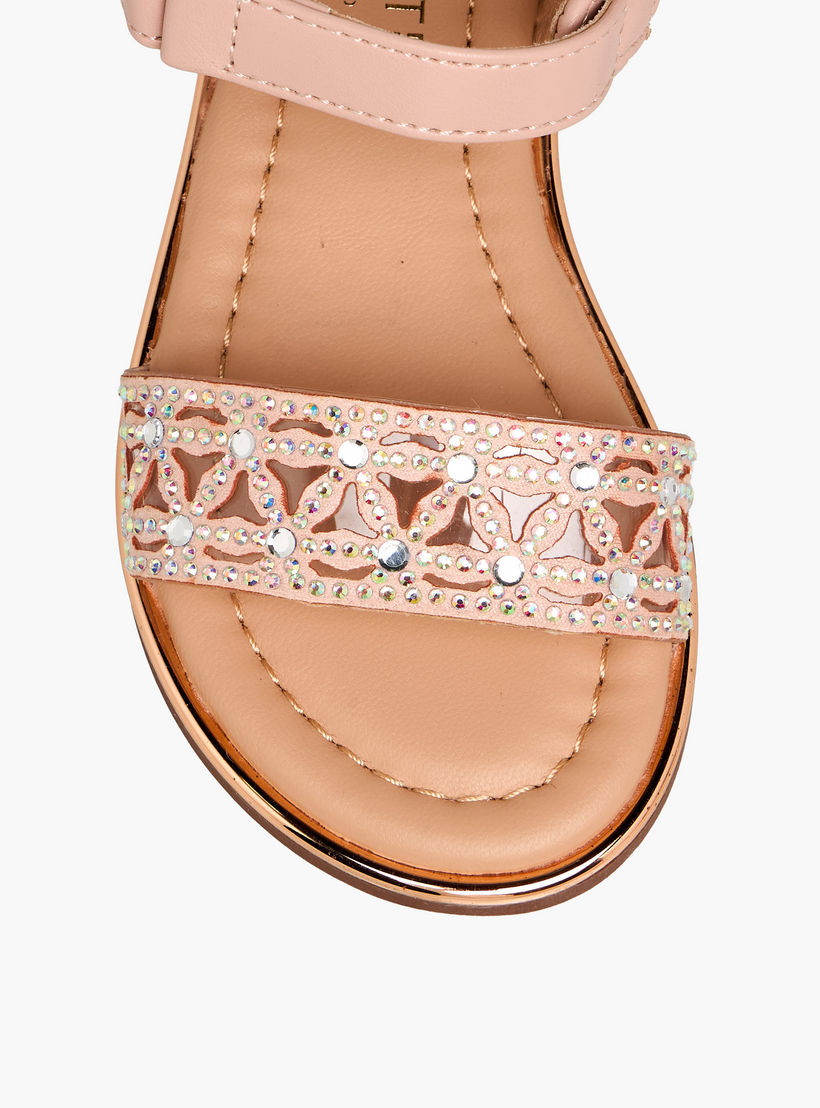 صندل مسطح مزين بشريط إغلاق لاصق للبنات من سيليست-girls-shoes-sandals-image-4