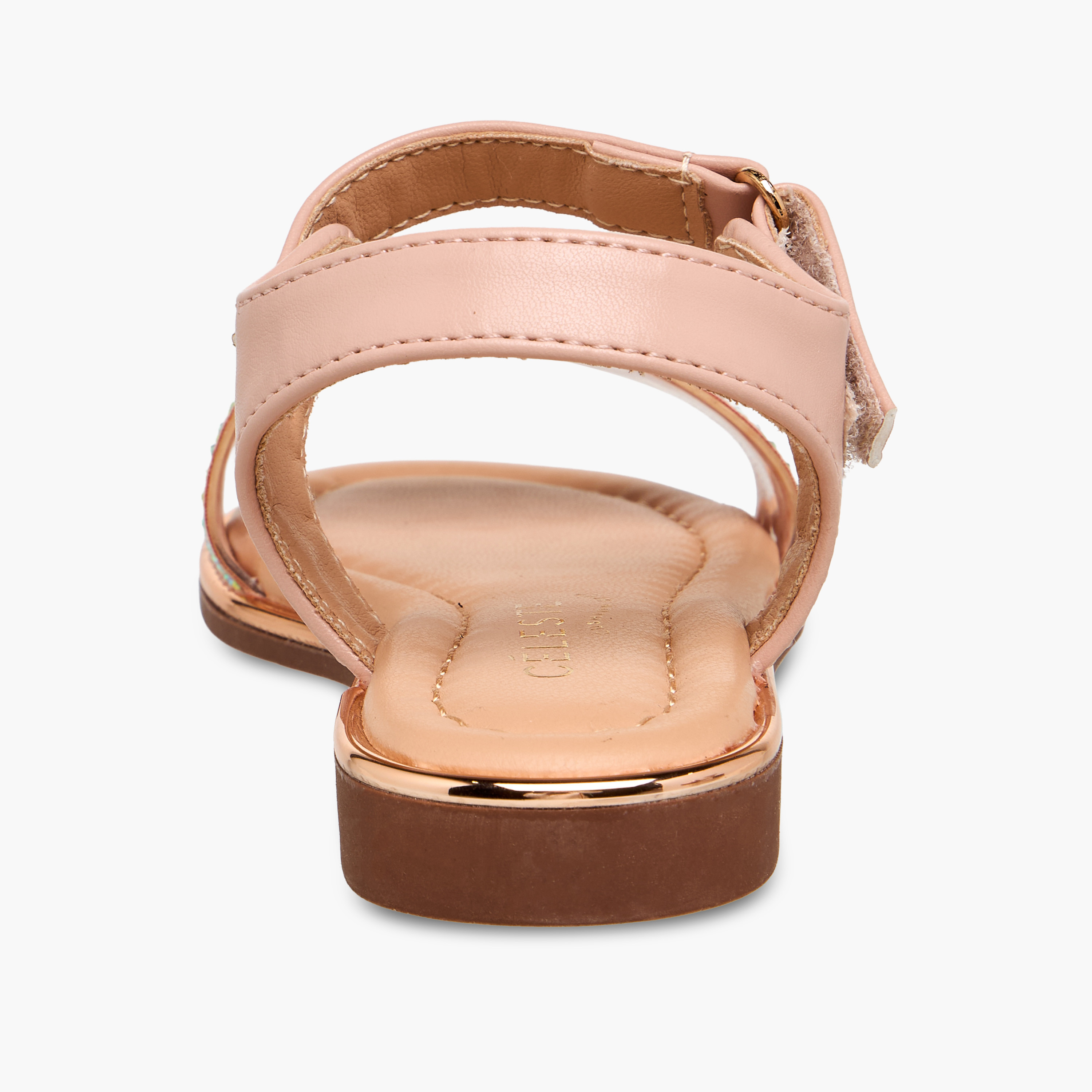 صندل مسطح مزين بشريط إغلاق لاصق للبنات من سيليست-girls-shoes-sandals-image-5