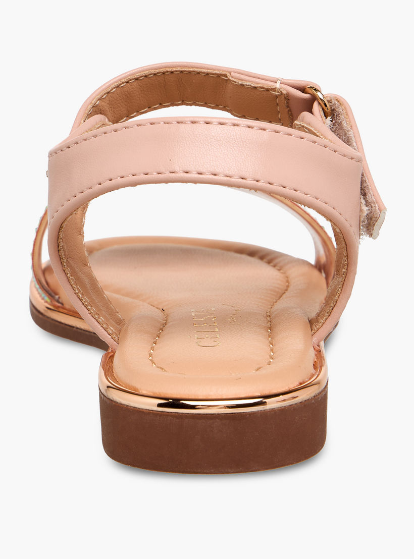 صندل مسطح مزين بشريط إغلاق لاصق للبنات من سيليست-girls-shoes-sandals-image-5