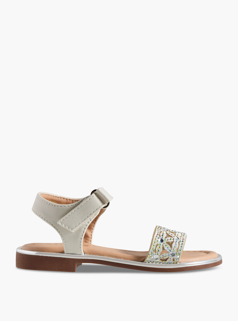 صندل مسطح مزين بشريط إغلاق لاصق للبنات من سيليست-girls-shoes-sandals-image-2