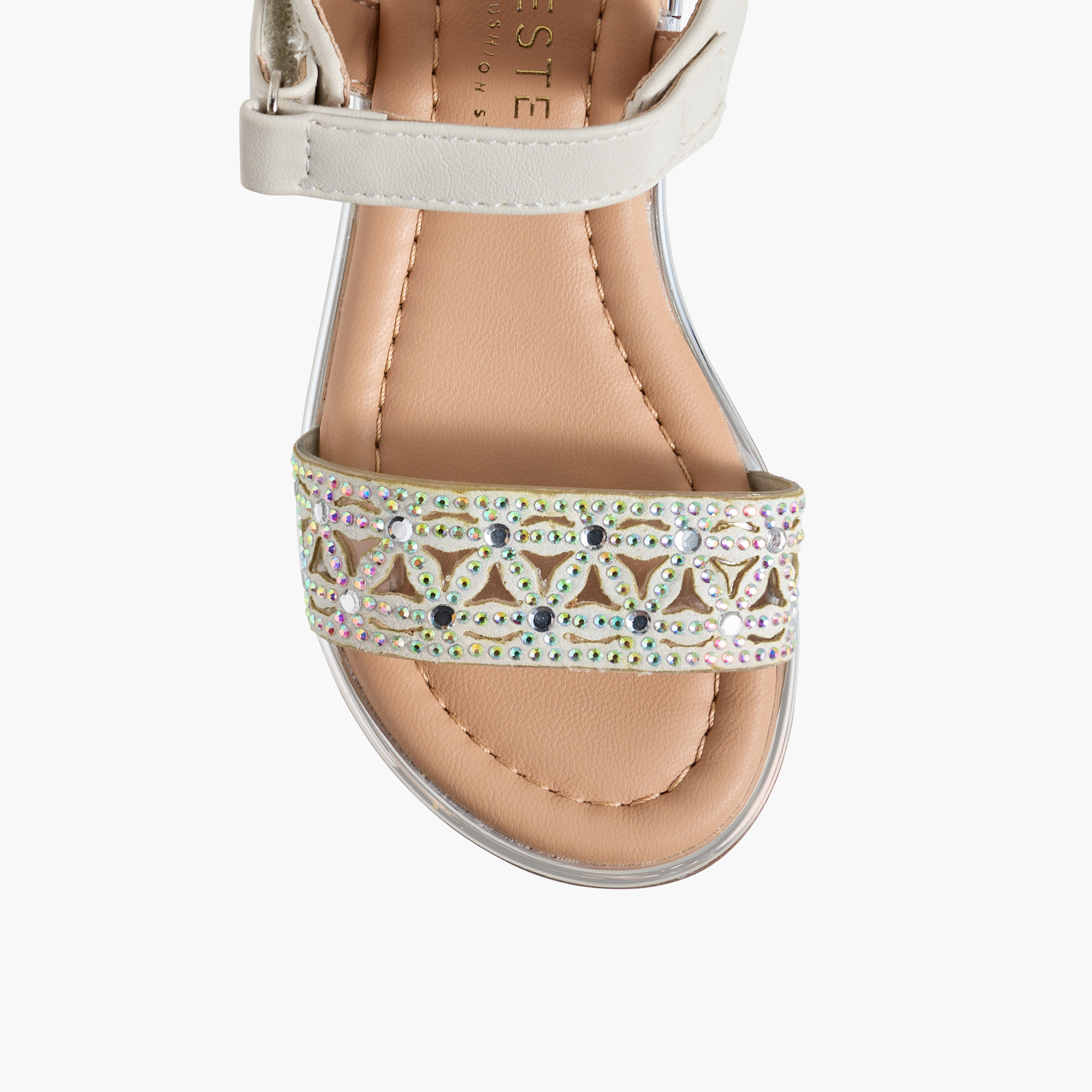 صندل مسطح مزين بشريط إغلاق لاصق للبنات من سيليست-girls-shoes-sandals-image-3