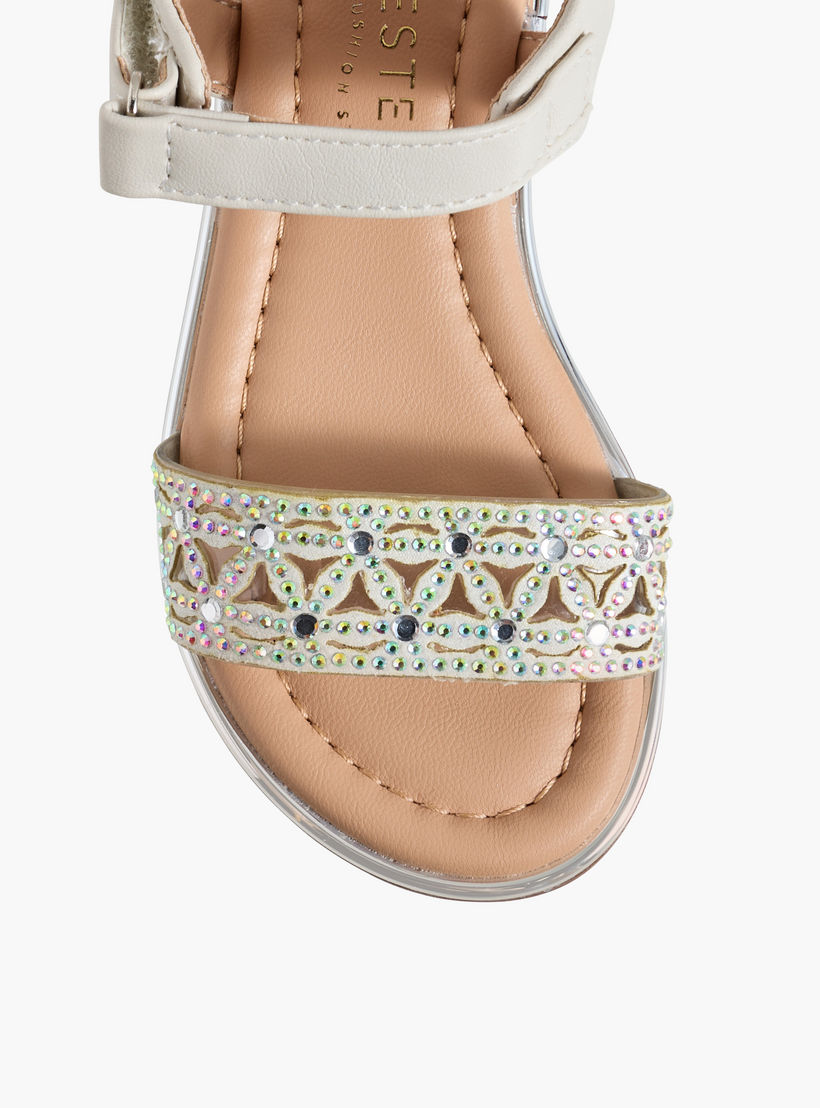 صندل مسطح مزين بشريط إغلاق لاصق للبنات من سيليست-girls-shoes-sandals-image-3