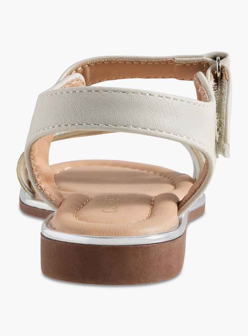 صندل مسطح مزين بشريط إغلاق لاصق للبنات من سيليست-girls-shoes-sandals-image-4