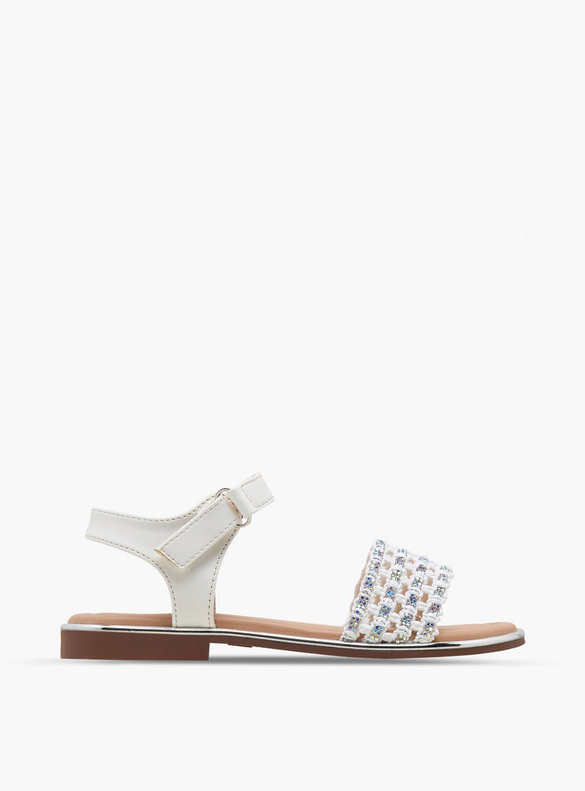 صندل مسطح مزين بشريط إغلاق لاصق للبنات من سيليست-girls-shoes-sandals-image-2