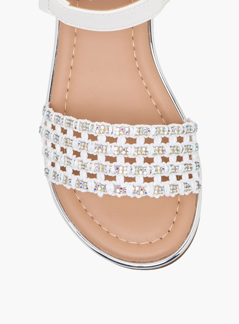 صندل مسطح مزين بشريط إغلاق لاصق للبنات من سيليست-girls-shoes-sandals-image-3