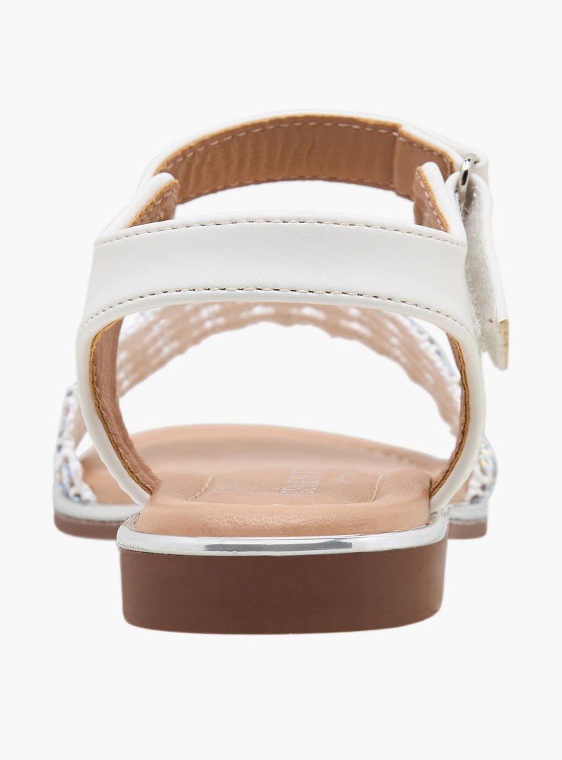 صندل مسطح مزين بشريط إغلاق لاصق للبنات من سيليست-girls-shoes-sandals-image-4