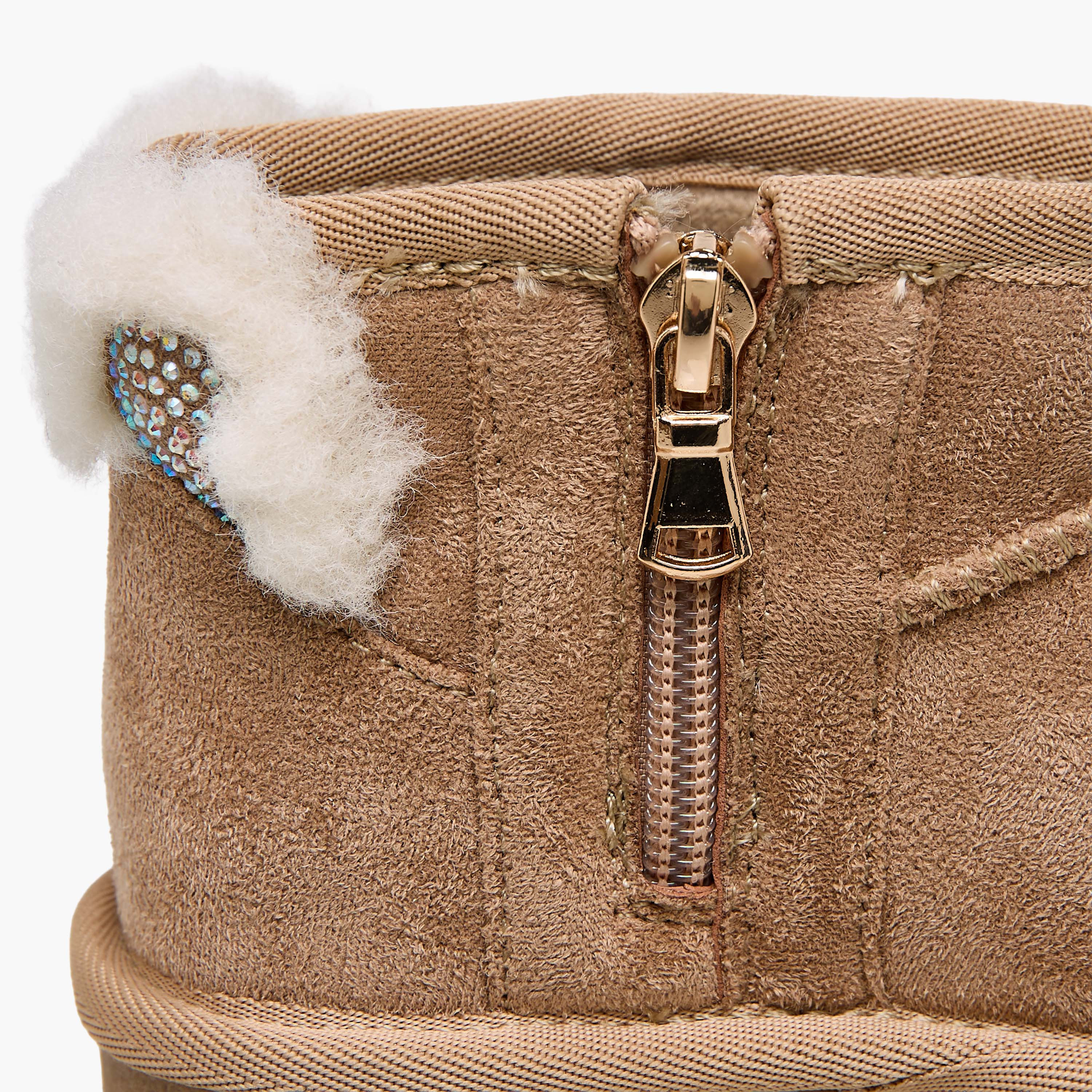 Juniors Girls Fur Accent Ankle Boots-girls-shoes-boots-image-5