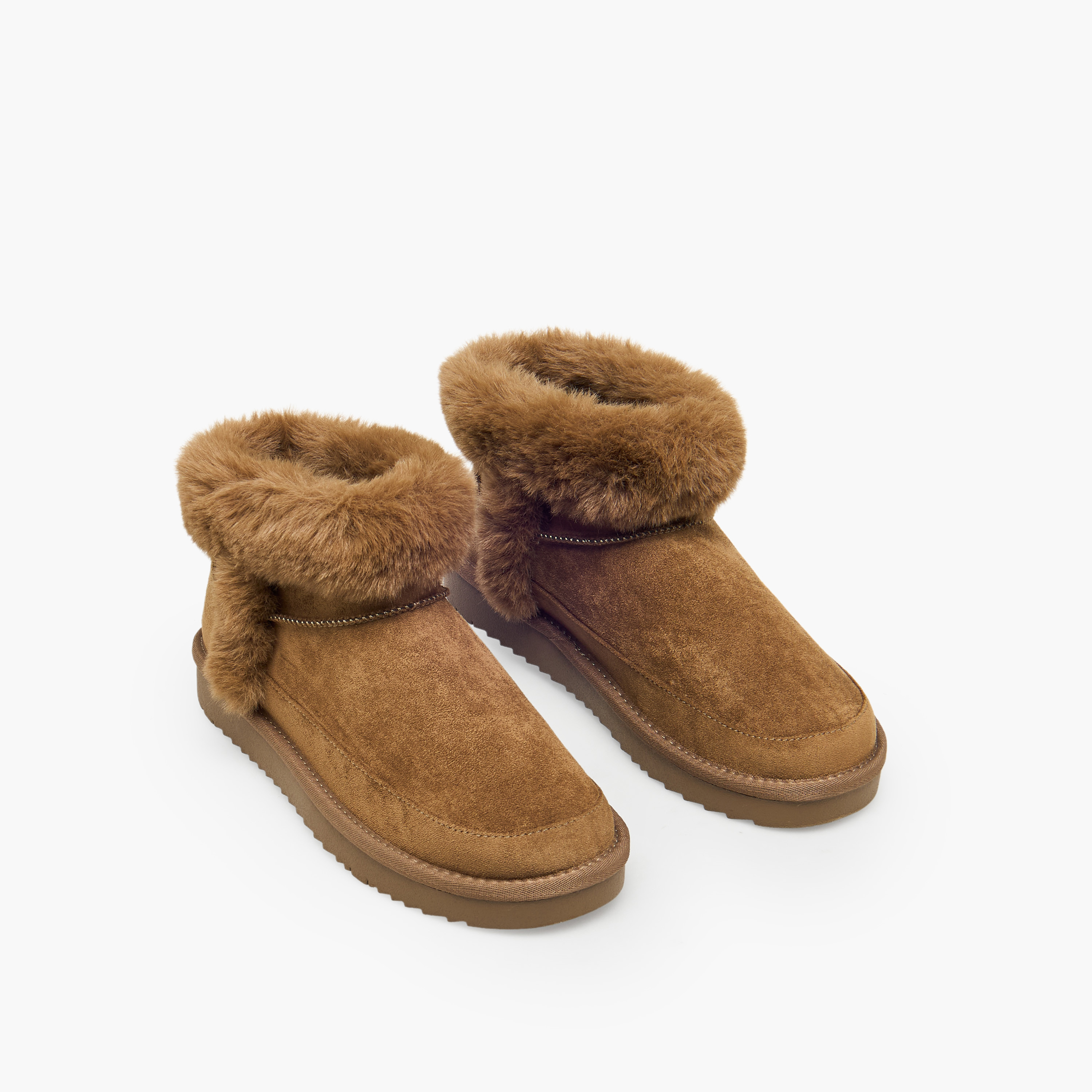 Celeste Women Faux Fur Trim Ankle Boots-women-shoes-boots-image-1