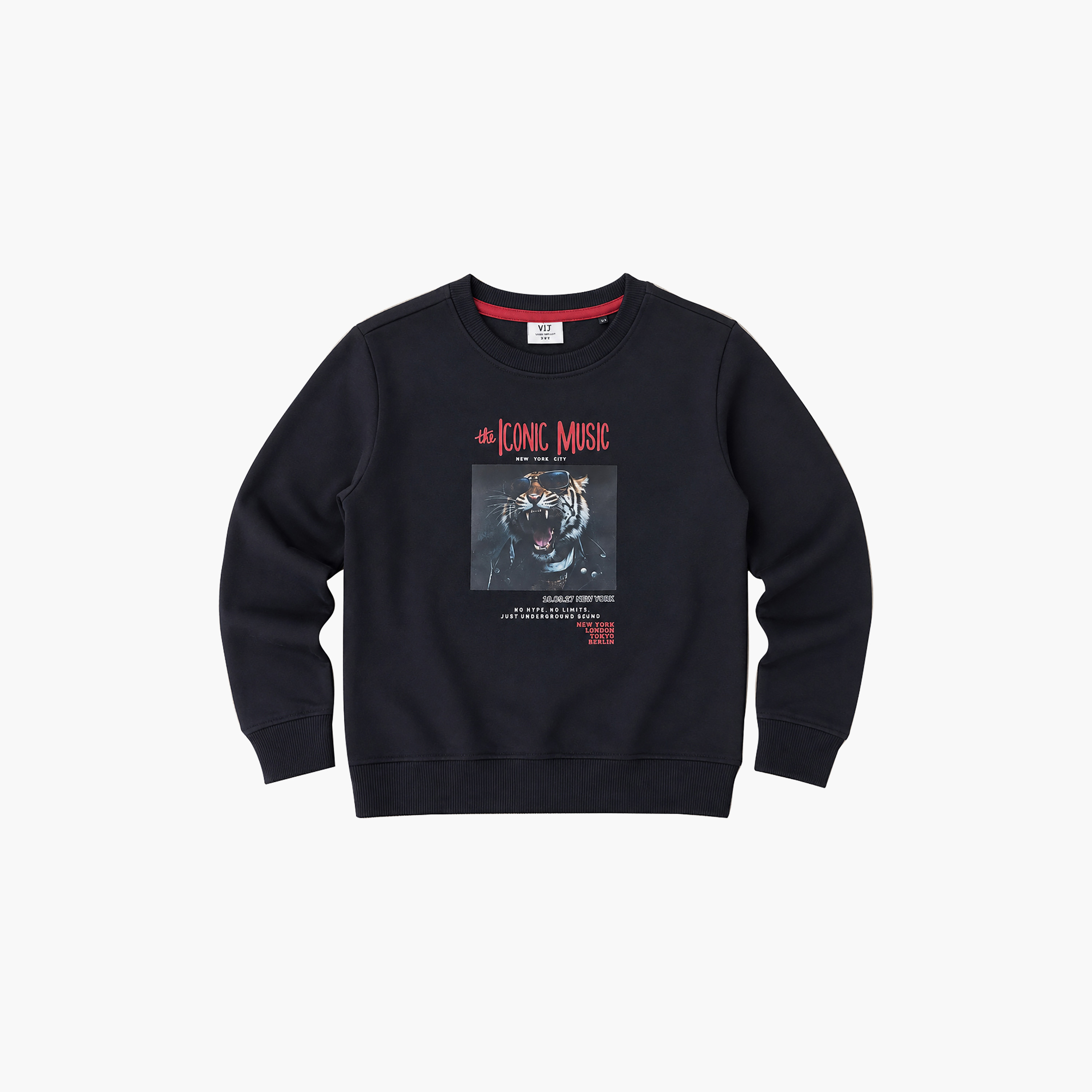 طقم سويت شيرت بأكمام طويلة وبنطال جوجر بمطاط برسمة من فيكتور أند جين-boys-clothing-setsandcoords-image-5