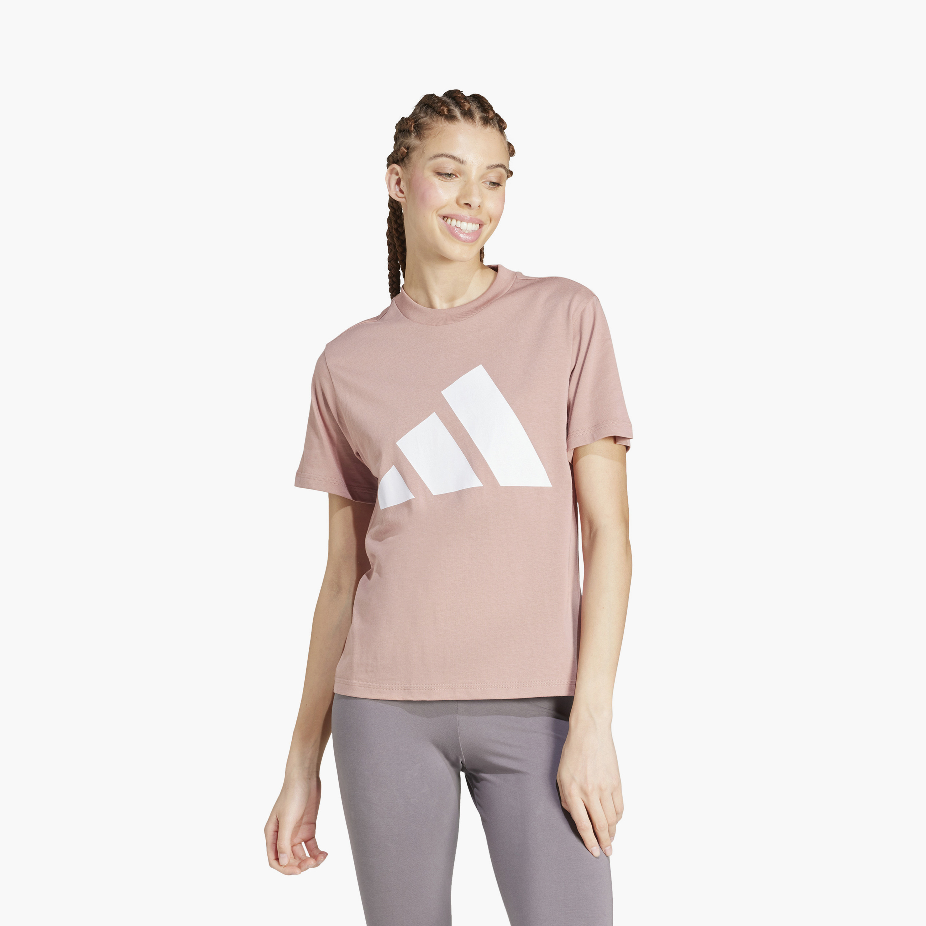 أديداس - تي شيرت رياضي أساسي - شعار كبير - للنساء-sports-women-clothing-tshirtsandvests-image-16