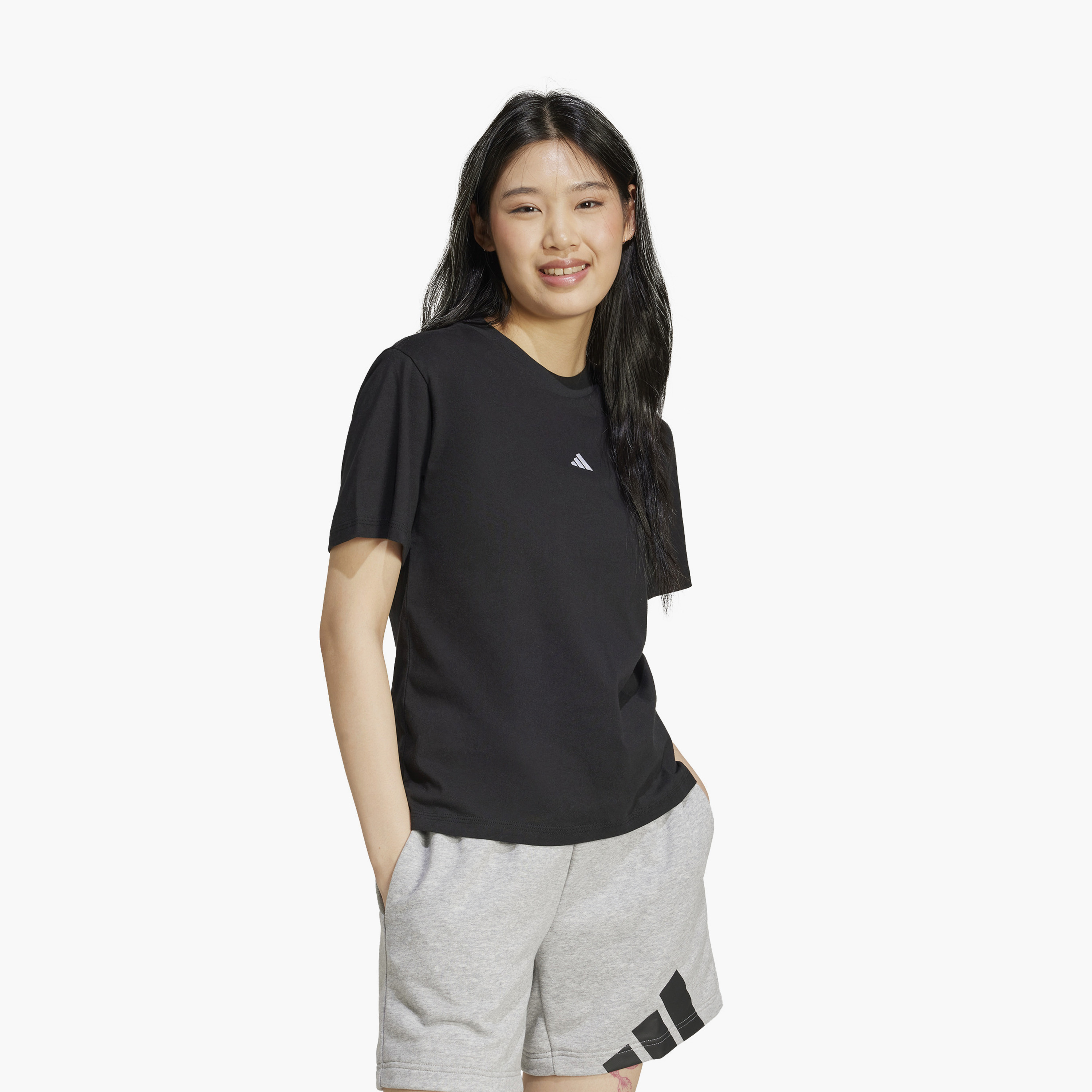 adidas Women's Essentials Logo Cotton T-Shirt W SL SJ T | OE-sports-women-clothing-tshirtsandvests-image-2