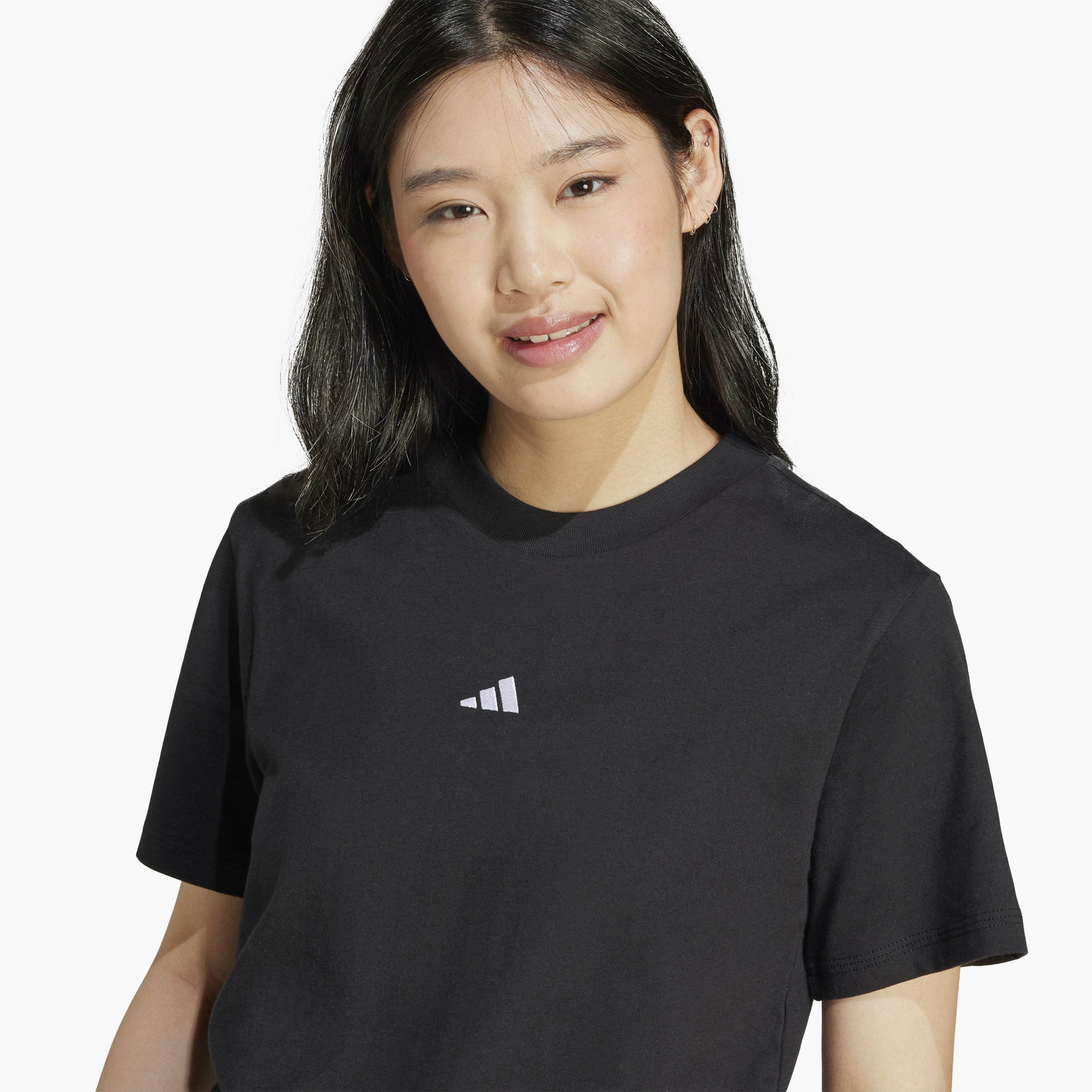 أديداس - تي شيرت رياضي أساسي - شعار صغير - للنساء-sports-women-clothing-tshirtsandvests-image-4