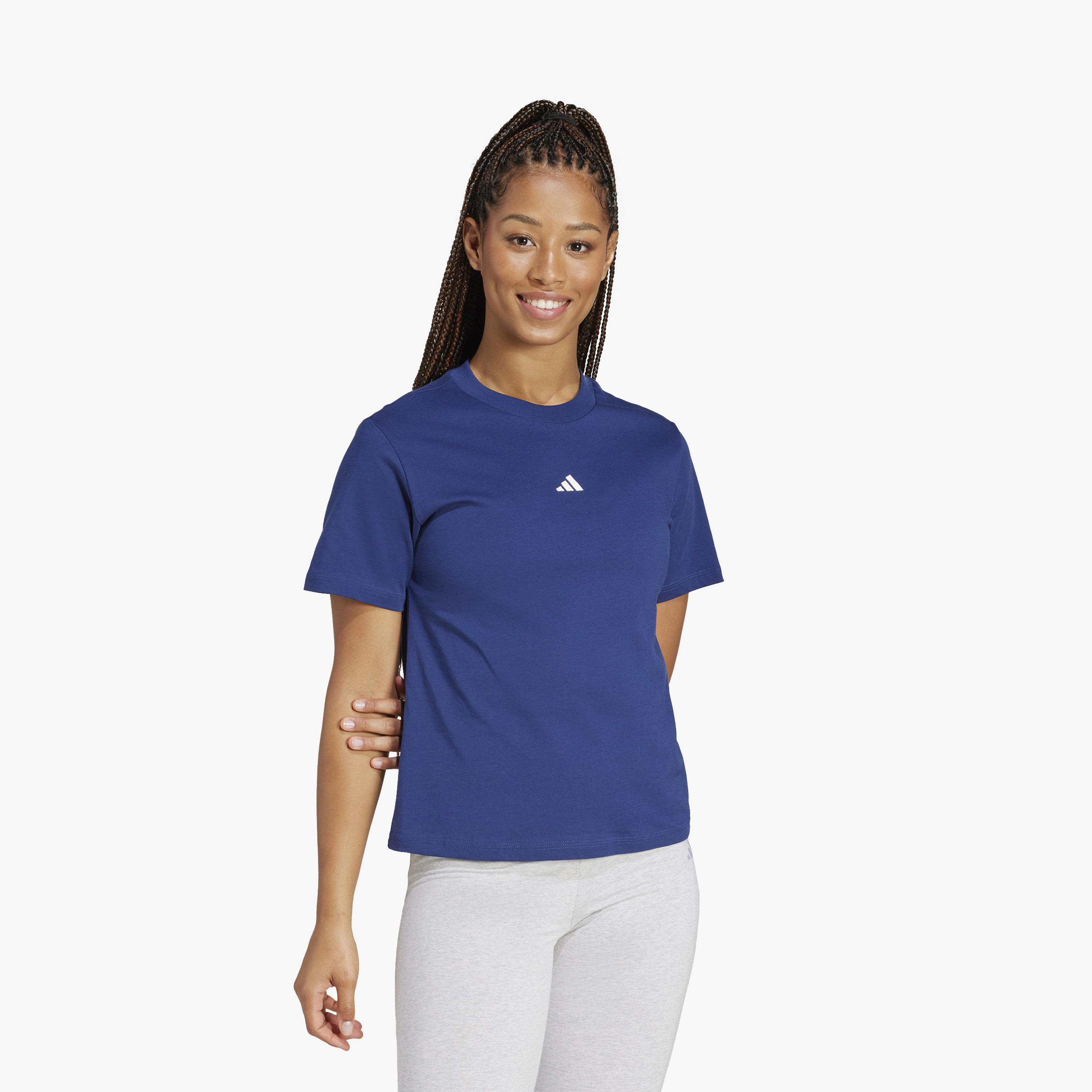 أديداس - تي شيرت رياضي أساسي - شعار صغير - للنساء-sports-women-clothing-tshirtsandvests-image-12