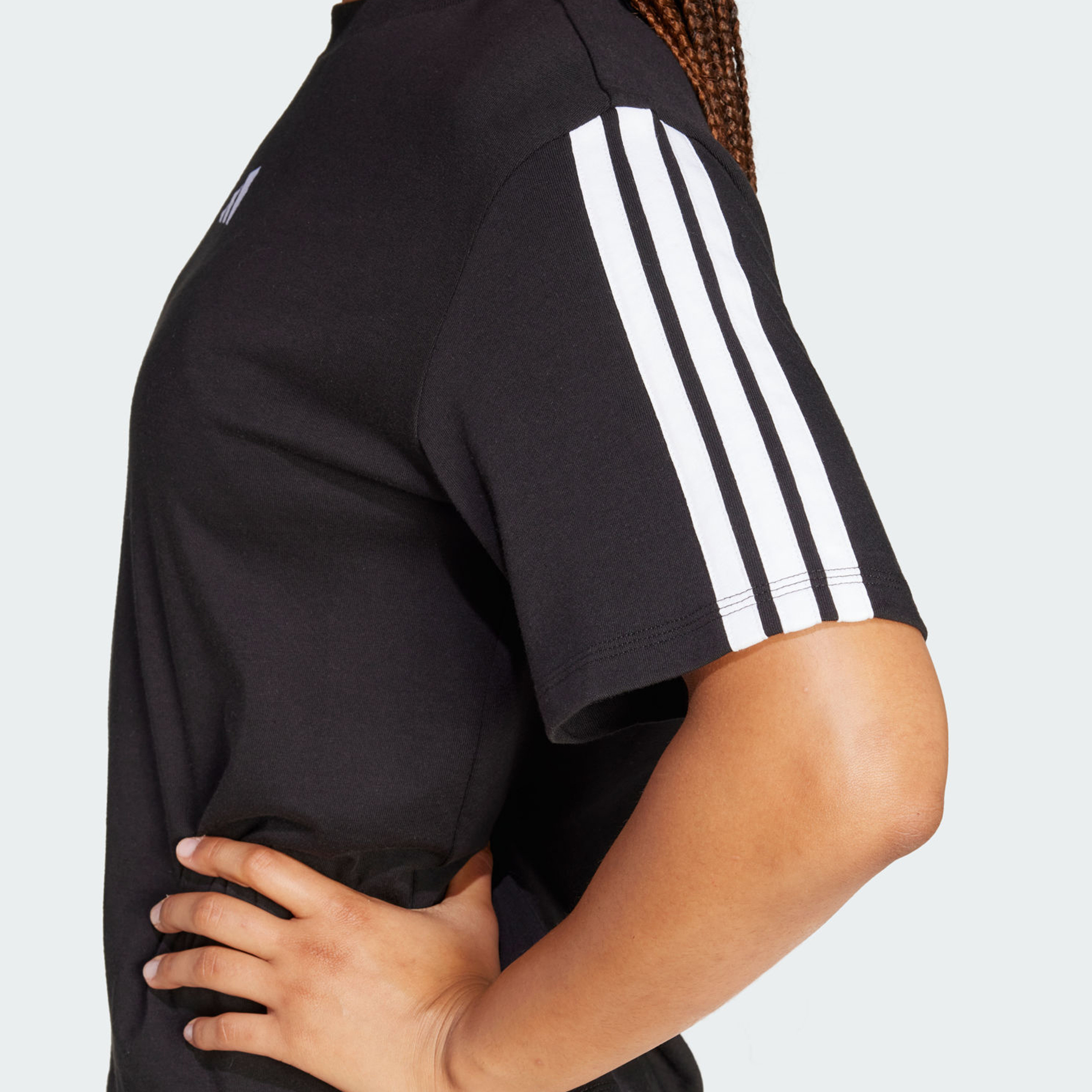 أديداس - تيشيرت إسينشالز 3-خطوط بوي فريند للنساء JC5960 | OE-sports-women-clothing-tshirtsandvests-image-4
