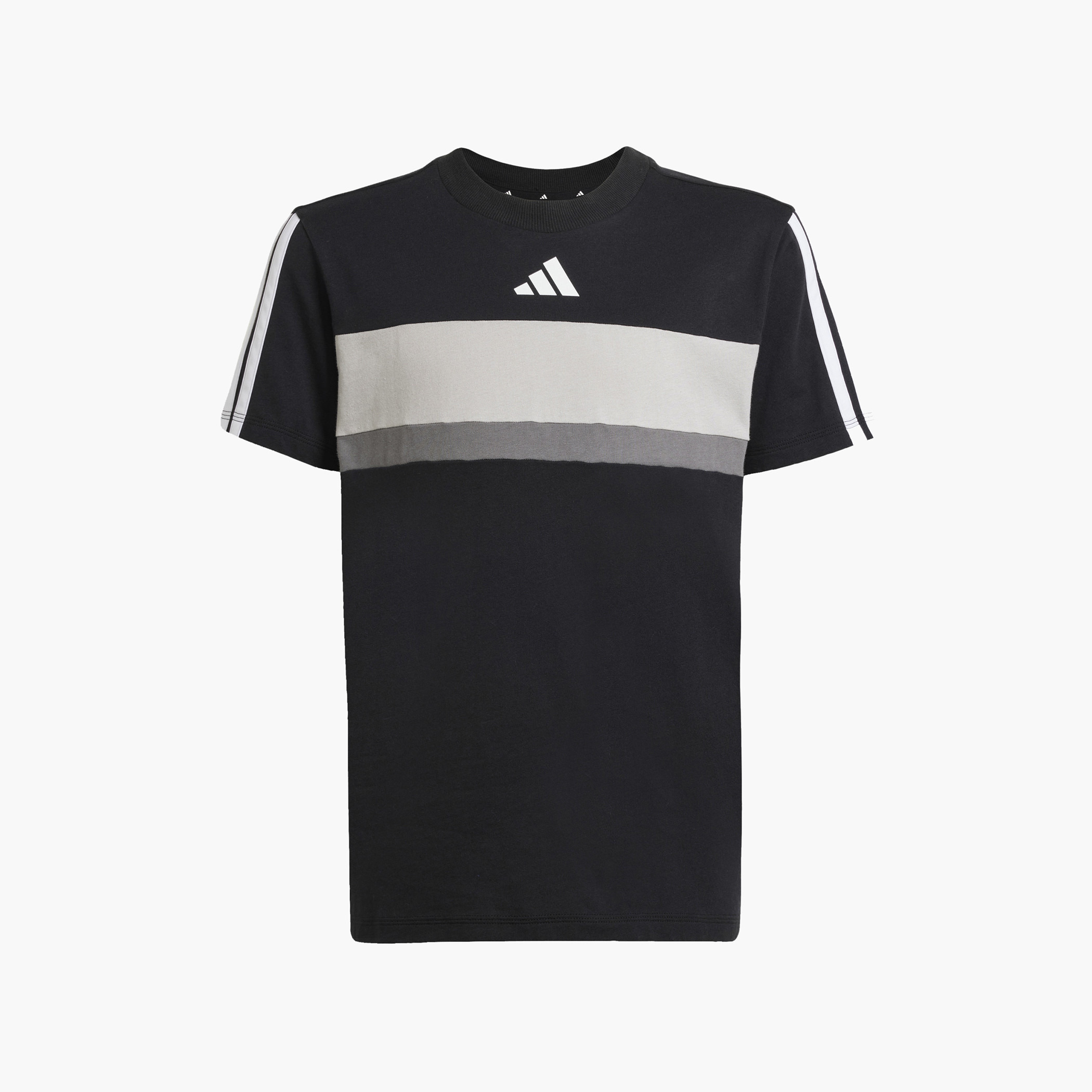 adidas Logo Print Crew Neck T-shirt with Short Sleeves-sports-boys-clothing-tops-image-10