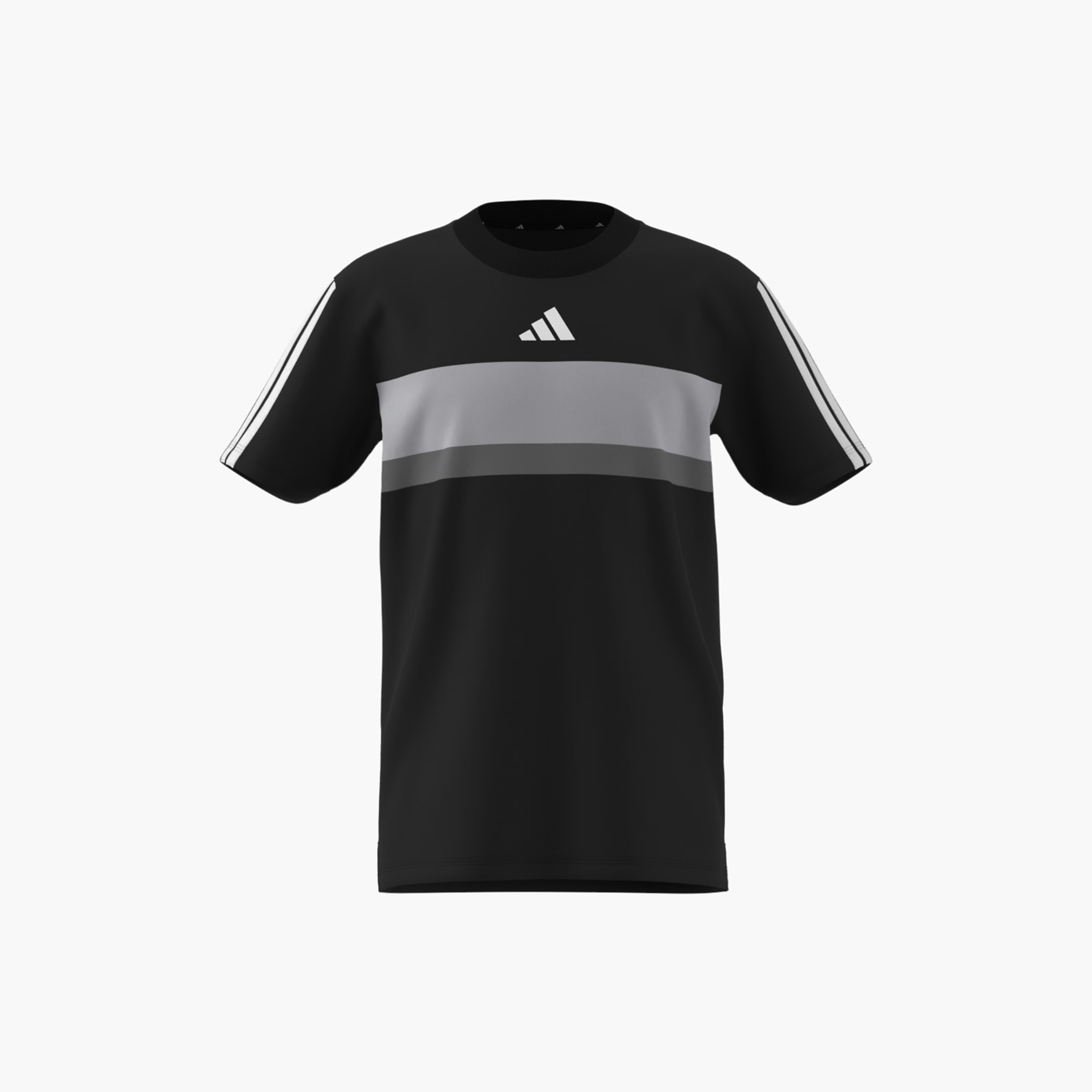 adidas Logo Print Crew Neck T-shirt with Short Sleeves-sports-boys-clothing-tops-image-2