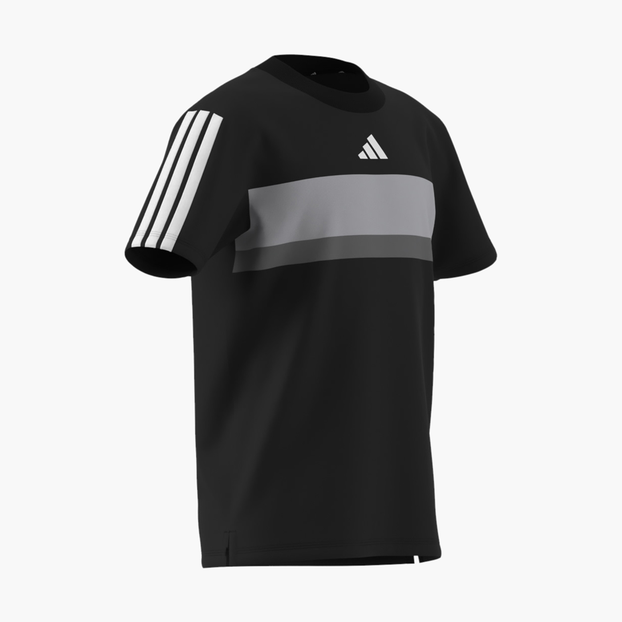 adidas Logo Print Crew Neck T-shirt with Short Sleeves-sports-boys-clothing-tops-image-3