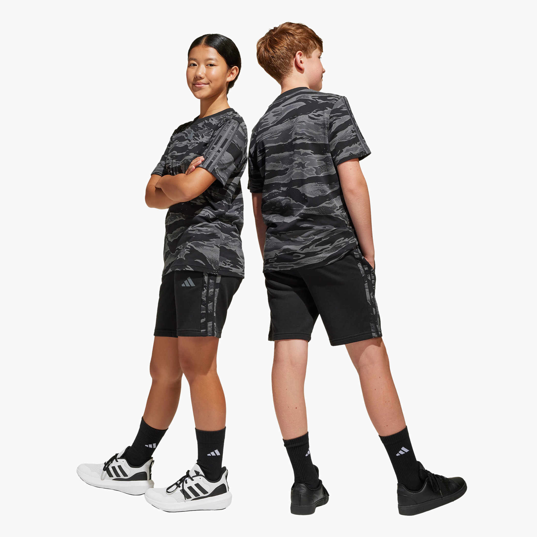 adidas Logo Print Shorts with Drawstring Closure-sports-boys-clothing-bottoms-shorts-image-8