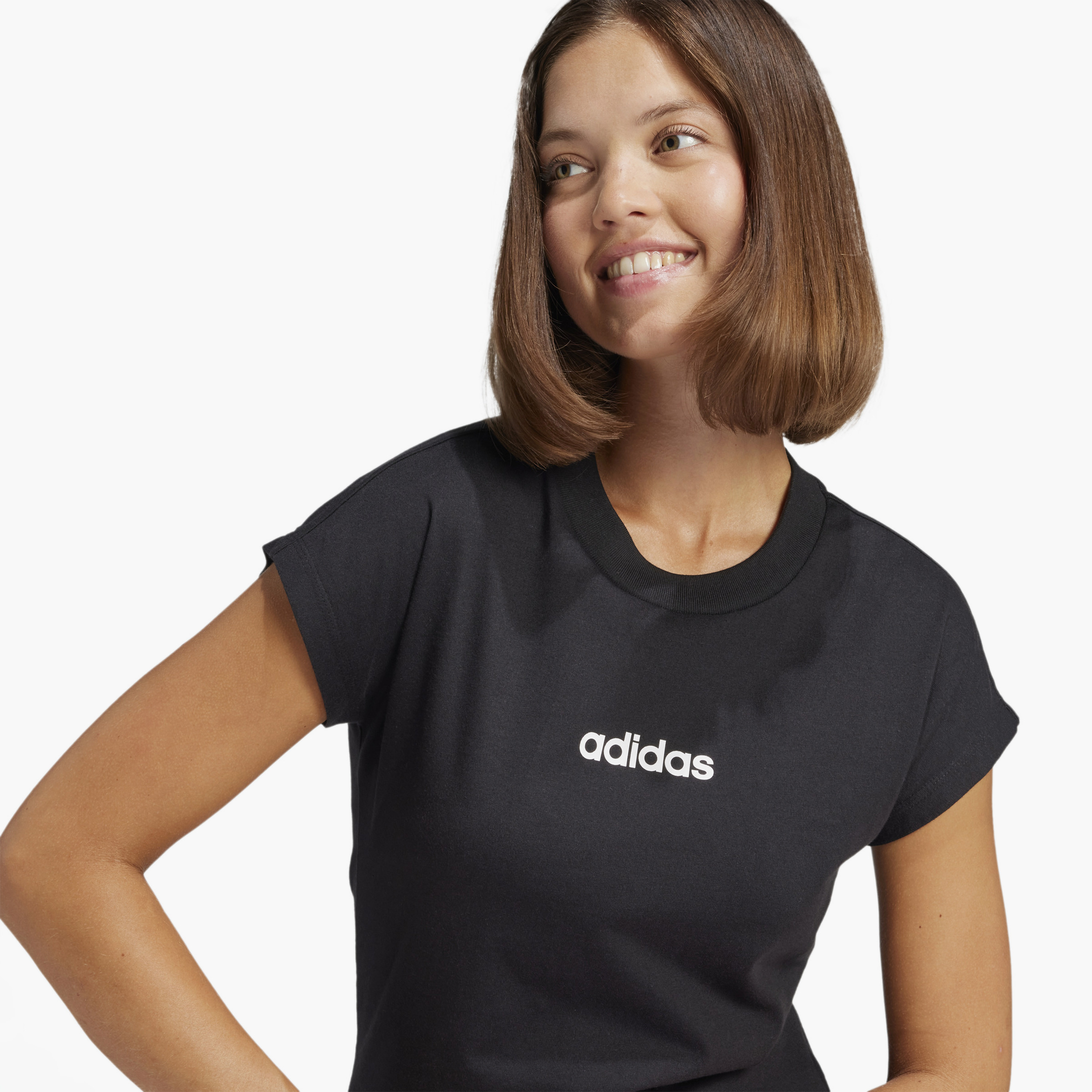adidas Women's Essentials Linear Cotton T-Shirt W LIN SJ T | OE-sports-women-clothing-tshirtsandvests-image-4