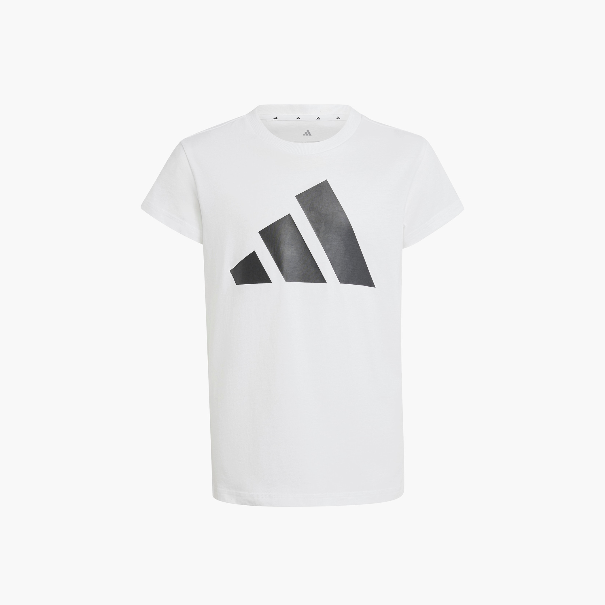 تيشيرت بياقة ضيقة وأكمام قصيرة وطبعات شعار من أديداس-girls-clothing-sportswear-tops-image-1