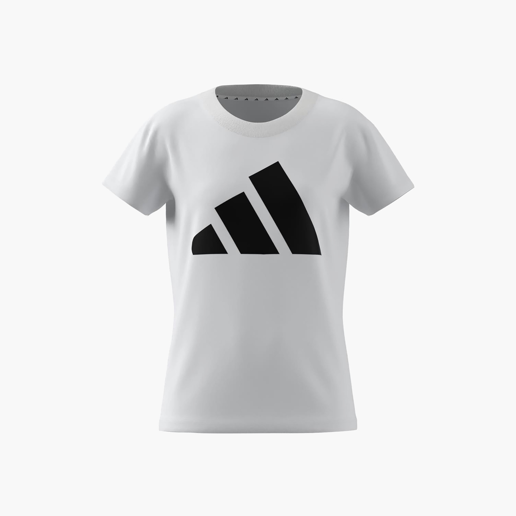 تيشيرت بياقة ضيقة وأكمام قصيرة وطبعات شعار من أديداس-girls-clothing-sportswear-tops-image-7