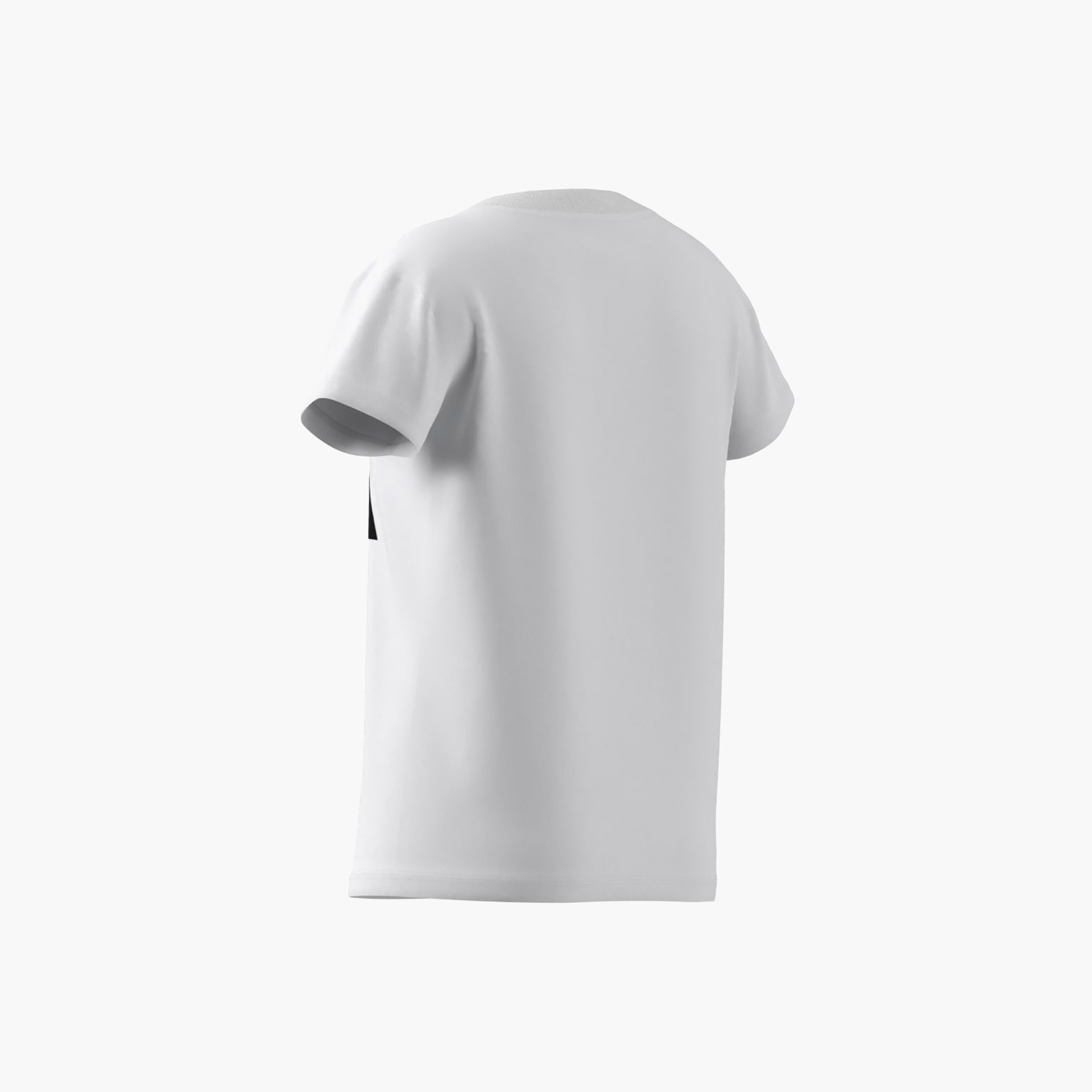 adidas Girls Crew Neck T-shirt with Logo Print - Cotton - Short Sleeves-sports-girls-clothing-tops-image-12