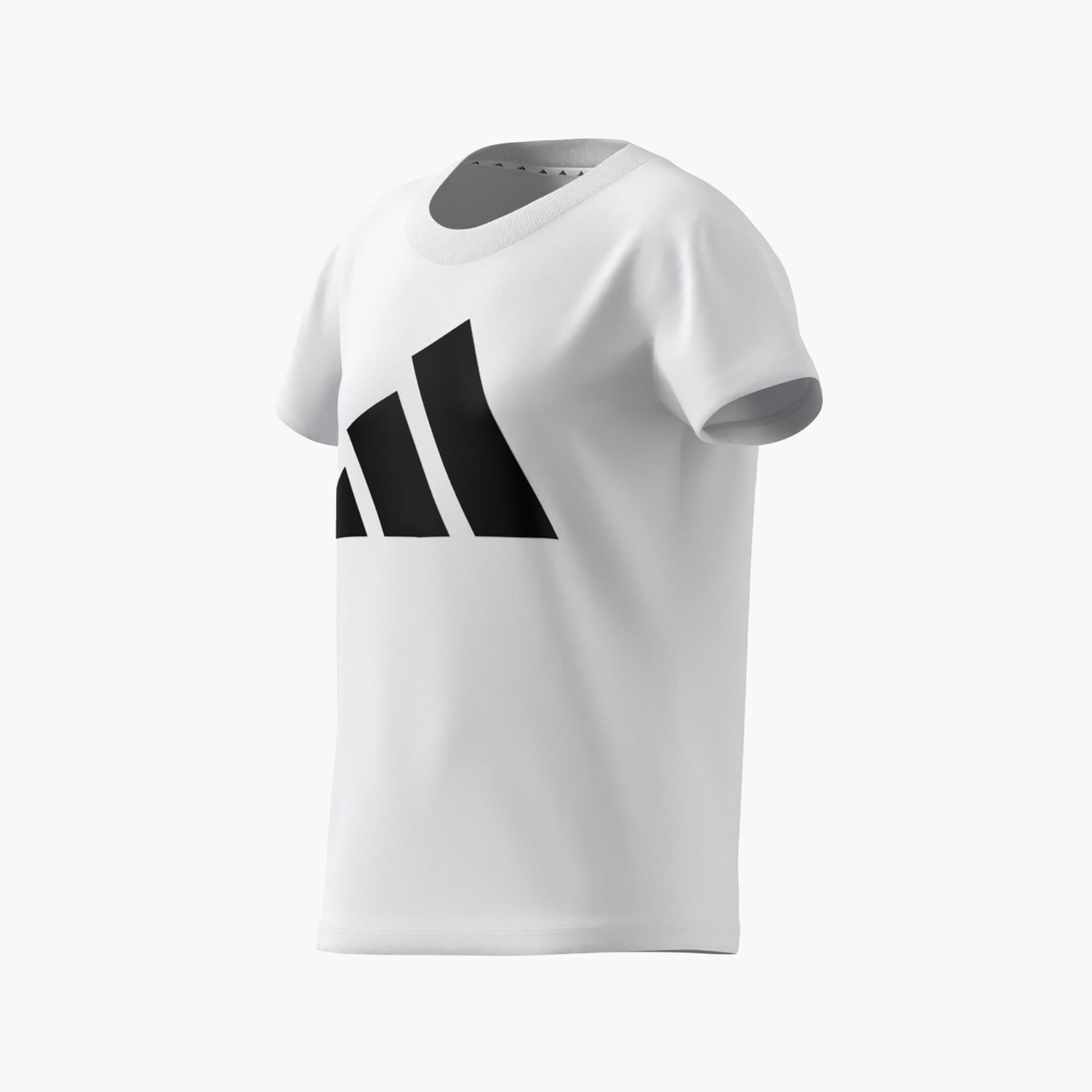 adidas Girls Crew Neck T-shirt with Logo Print - Cotton - Short Sleeves-sports-girls-clothing-tops-image-14