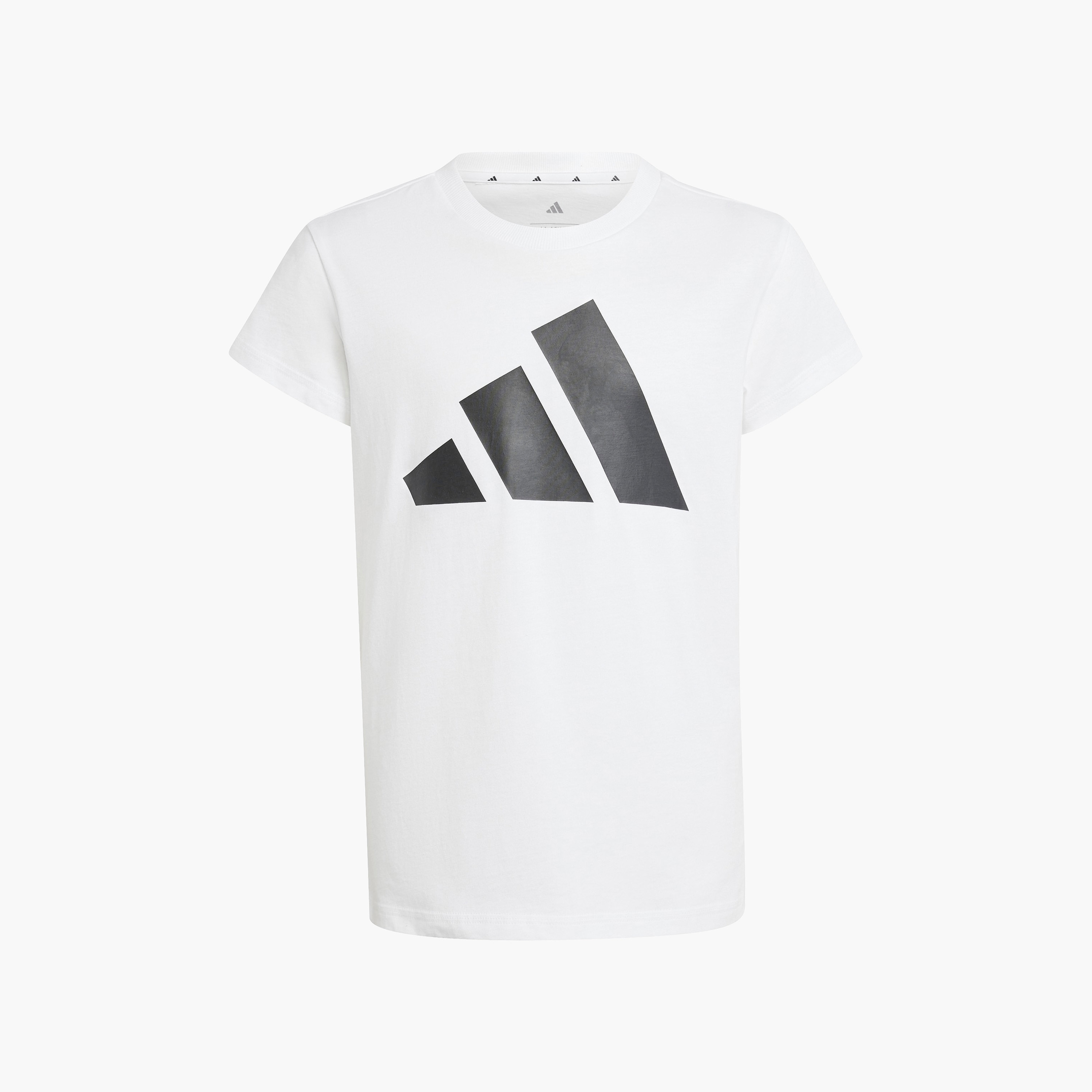 adidas Girls Crew Neck T-shirt with Logo Print - Cotton - Short Sleeves-sports-girls-clothing-tops-image-9