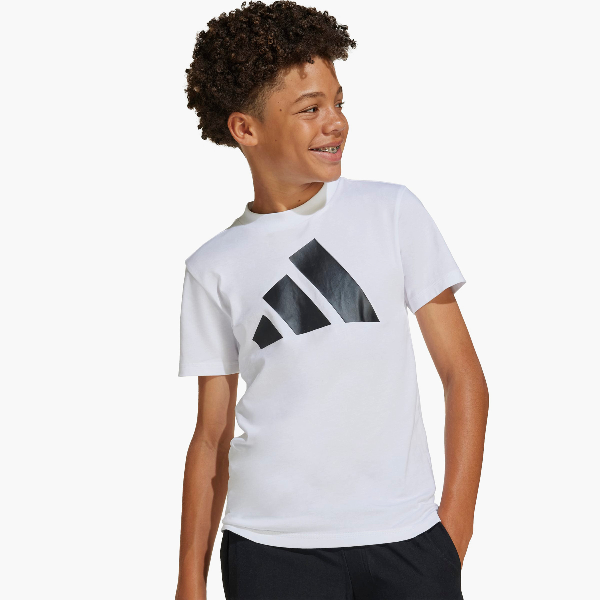 adidas Crew Neck Short Sleeves T-shirt with Logo Print-boys-clothing-tshirtsandpolos-image-5