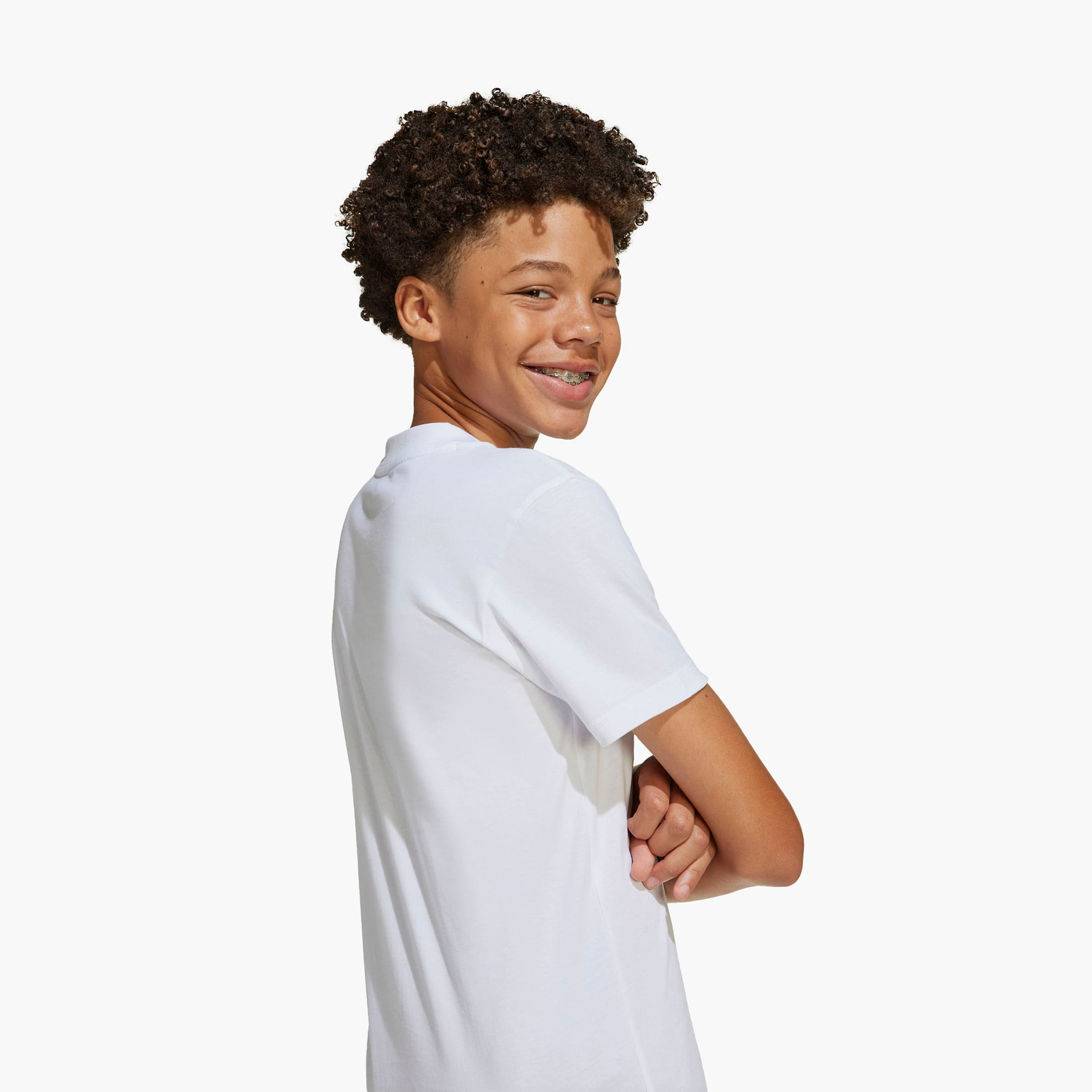 adidas Crew Neck Short Sleeves T-shirt with Logo Print-boys-clothing-tshirtsandpolos-image-6