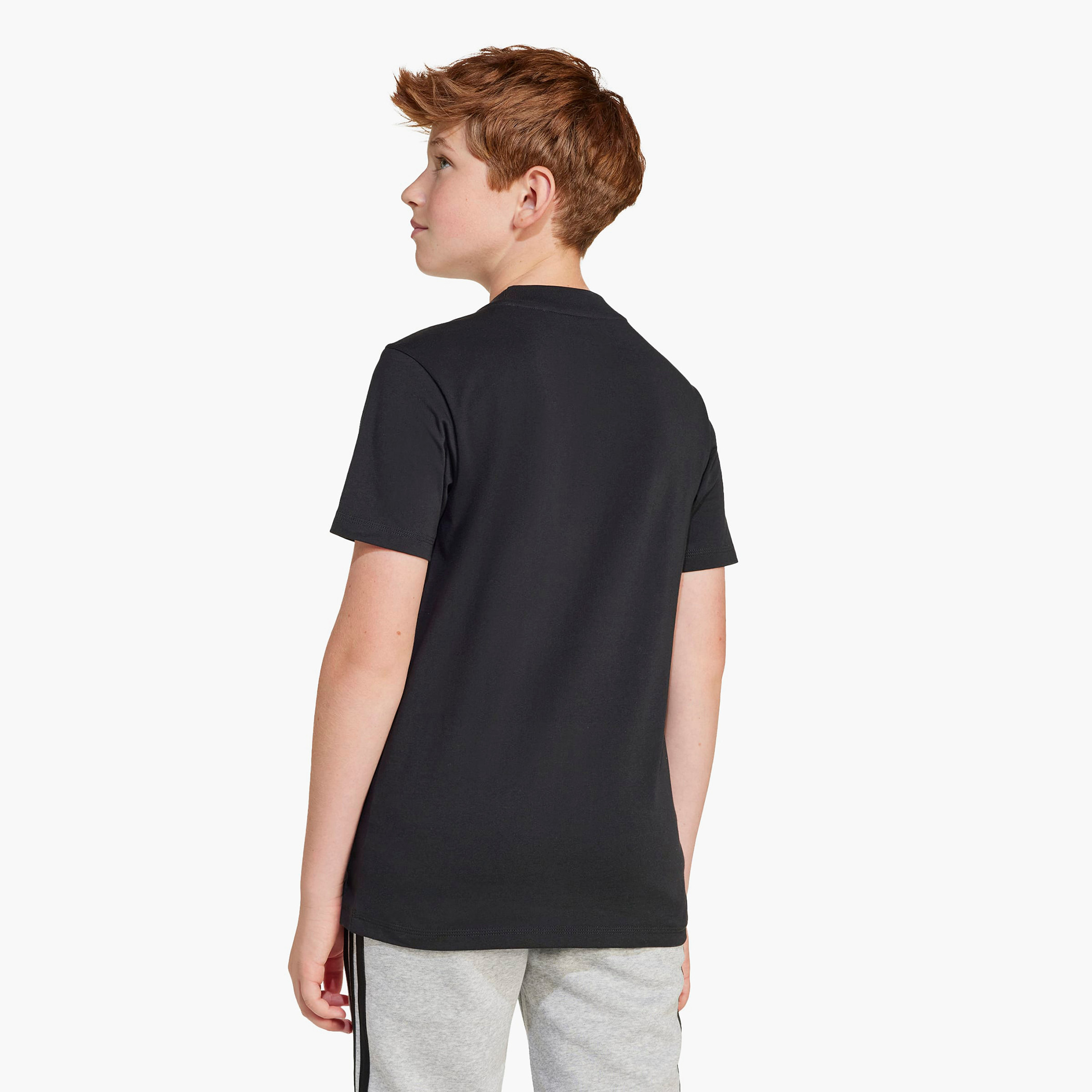 adidas Crew Neck Short Sleeves T-shirt with Logo Print-boys-clothing-tshirtsandpolos-image-3