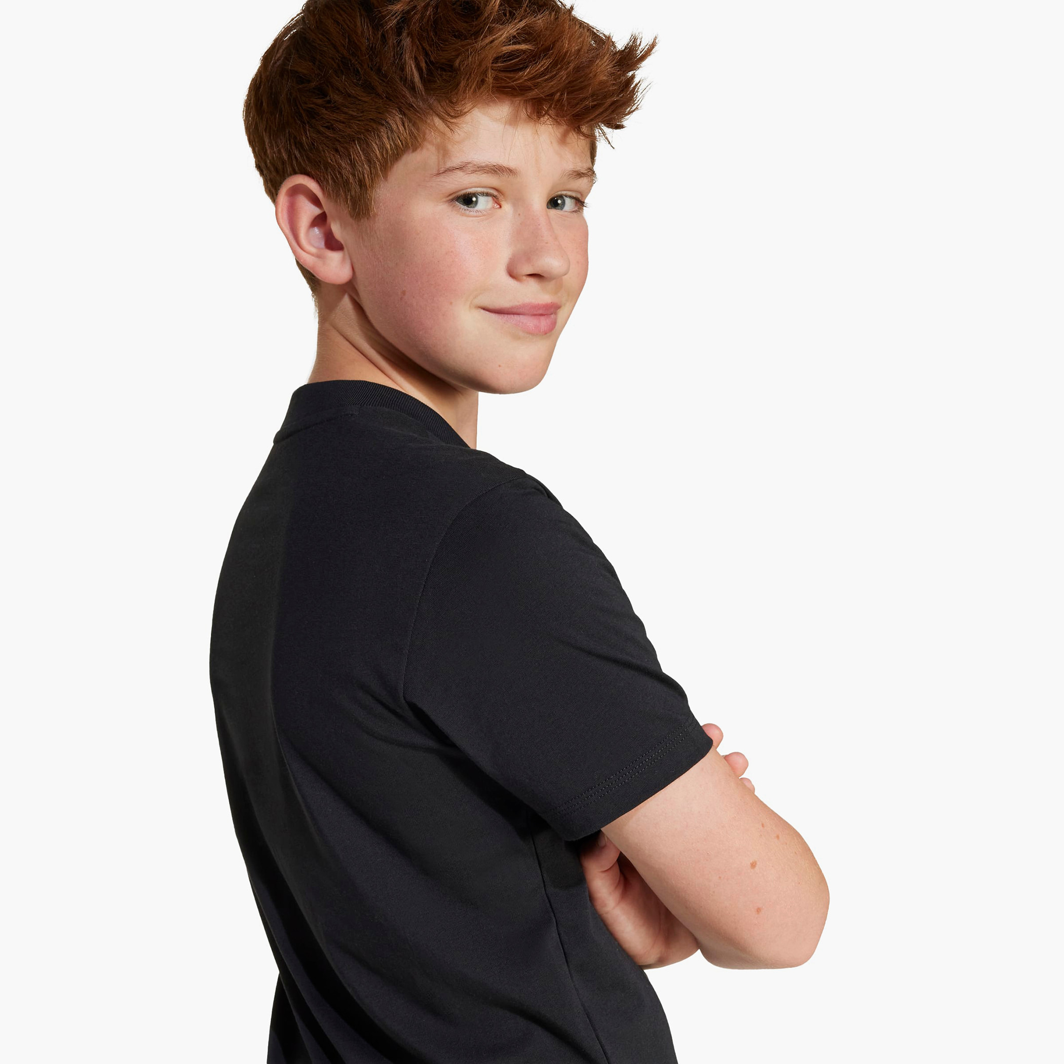 adidas Crew Neck Short Sleeves T-shirt with Logo Print-boys-clothing-tshirtsandpolos-image-6