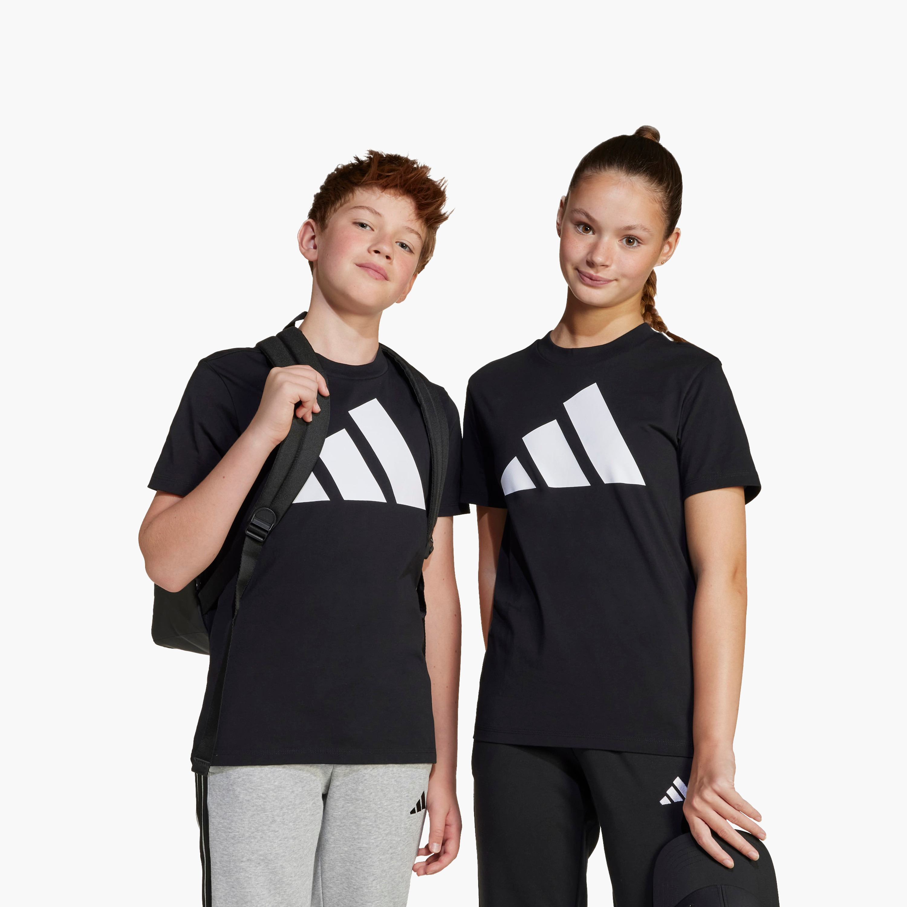 adidas Crew Neck Short Sleeve T-shirt with Logo Print-boys-clothing-sportswear-tops-image-7