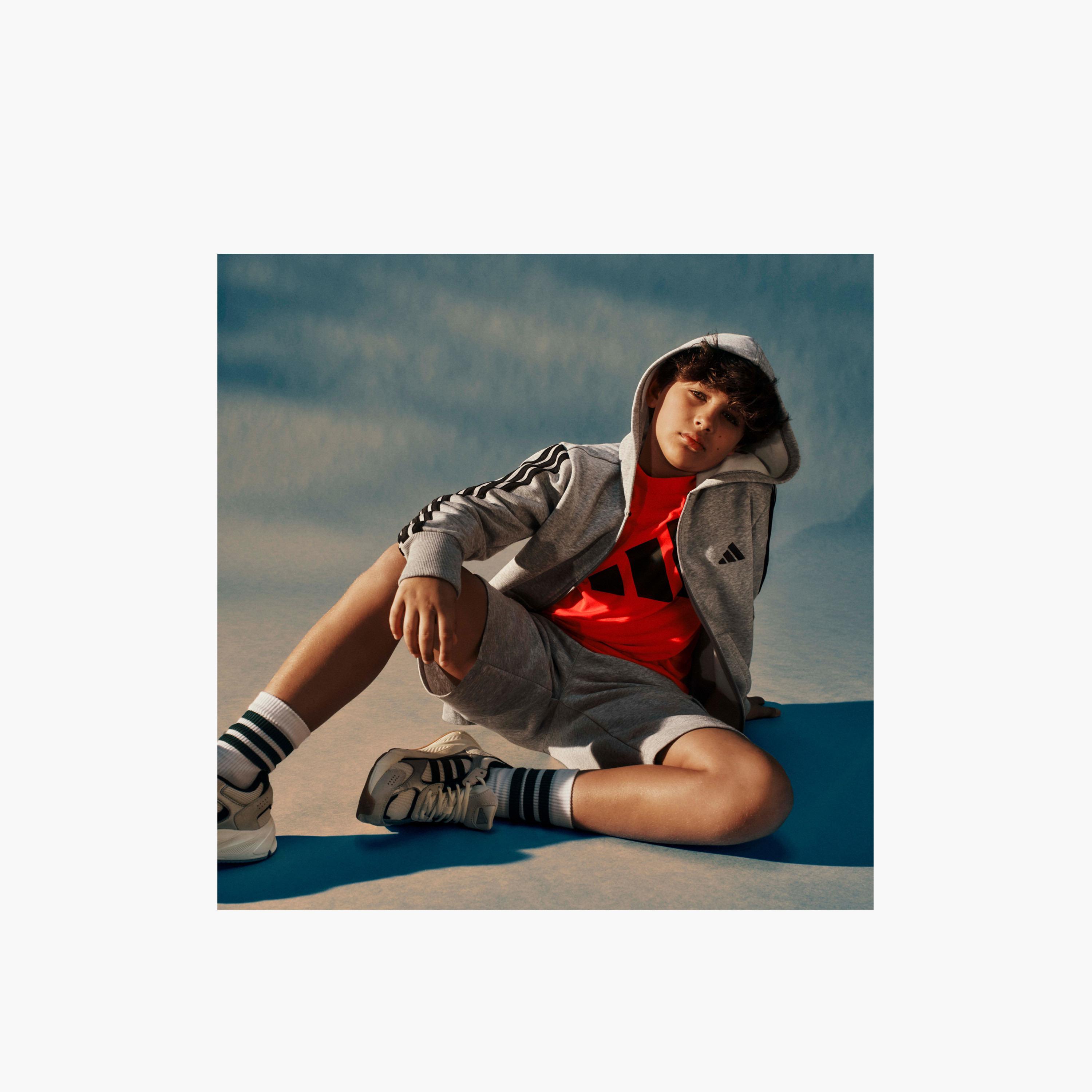 adidas Boys Crew Neck T-shirt with Logo Print - Cotton - Short Sleeves-sports-boys-clothing-tops-image-17