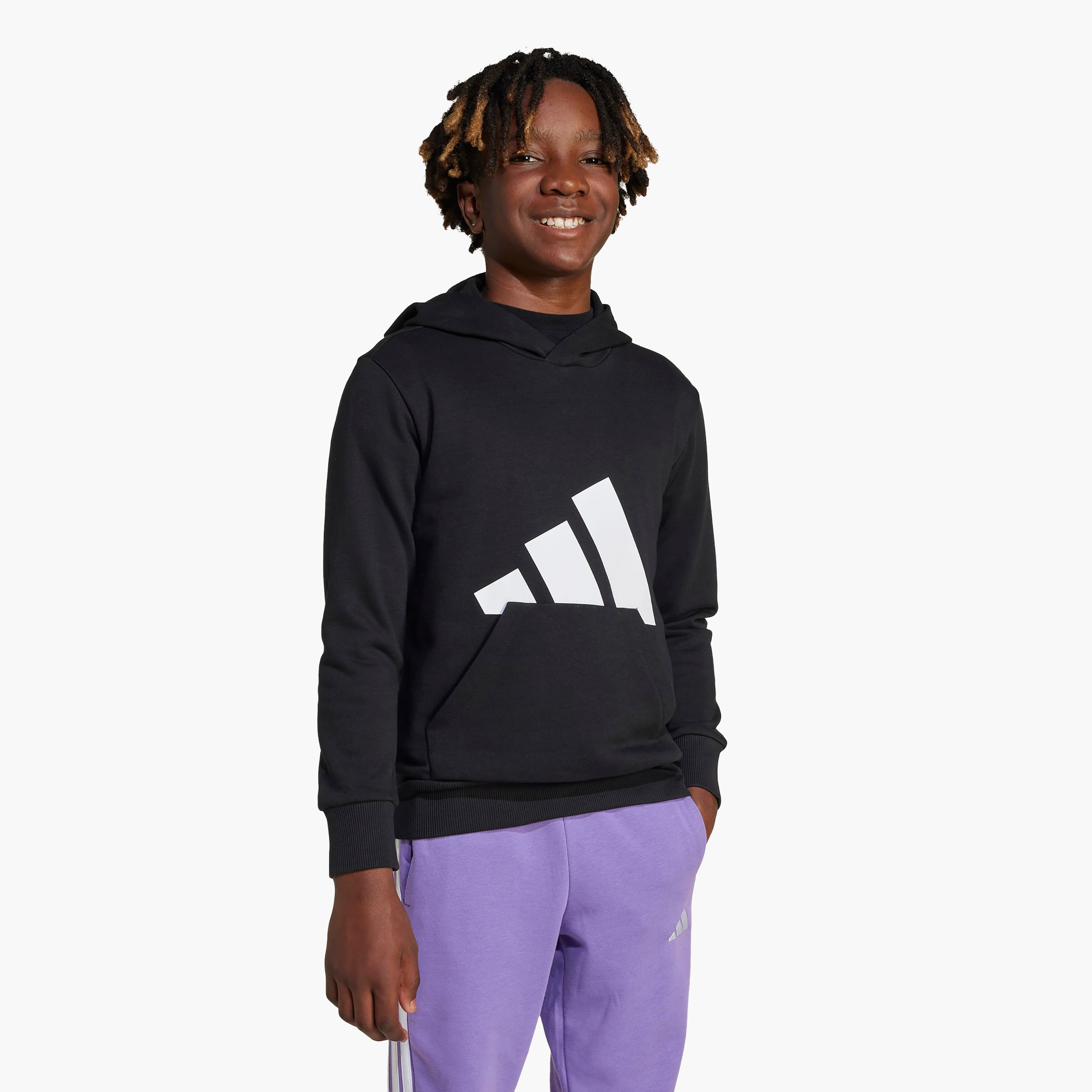سويت شيرت بقبّعة وجيب كنغر بأكمام طويلة للأولاد من أديداس-boys-clothing-sweatshirts-image-1