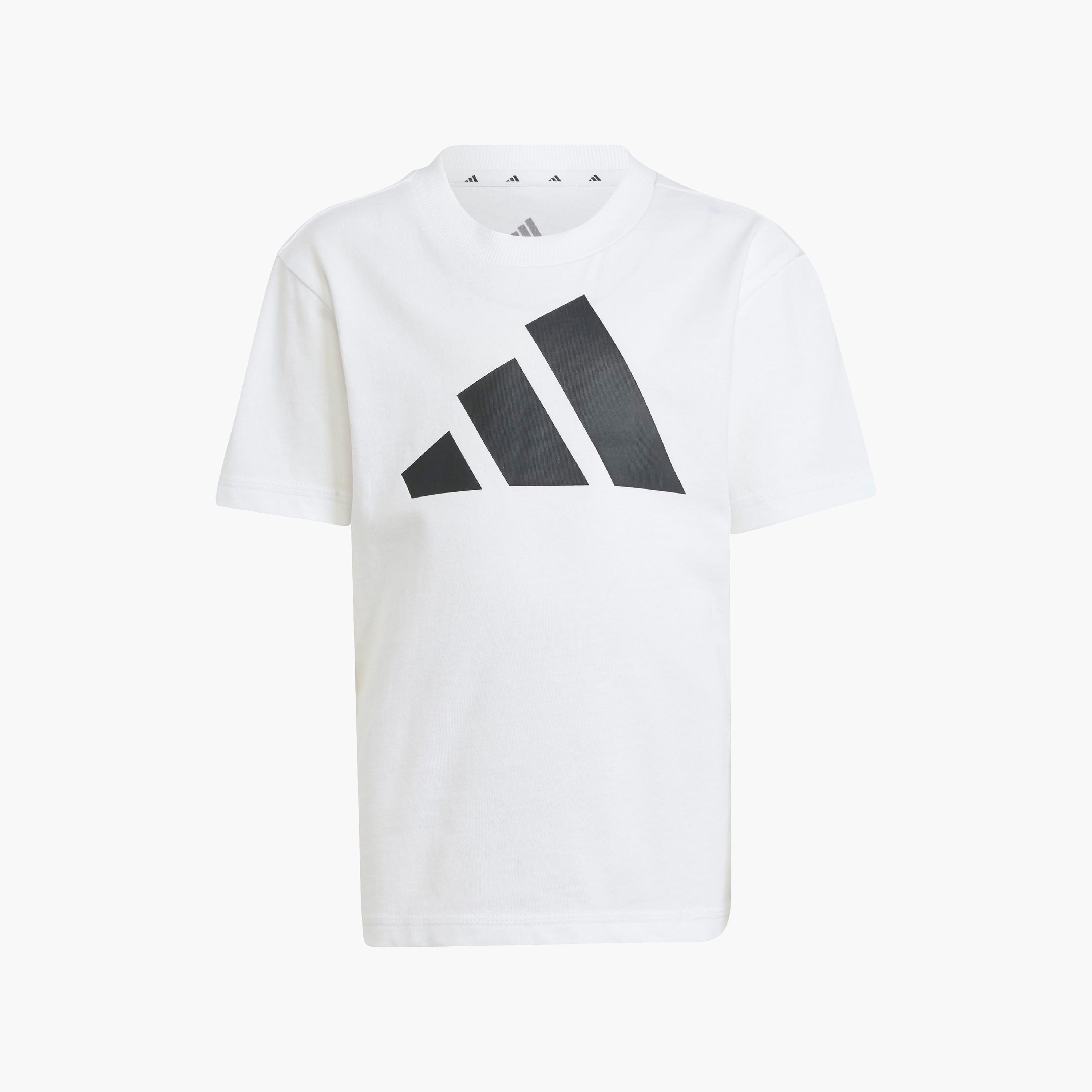 adidas Crew Neck Short Sleeve T-shirt with Logo Print-boys-clothing-sportswear-tops-image-5
