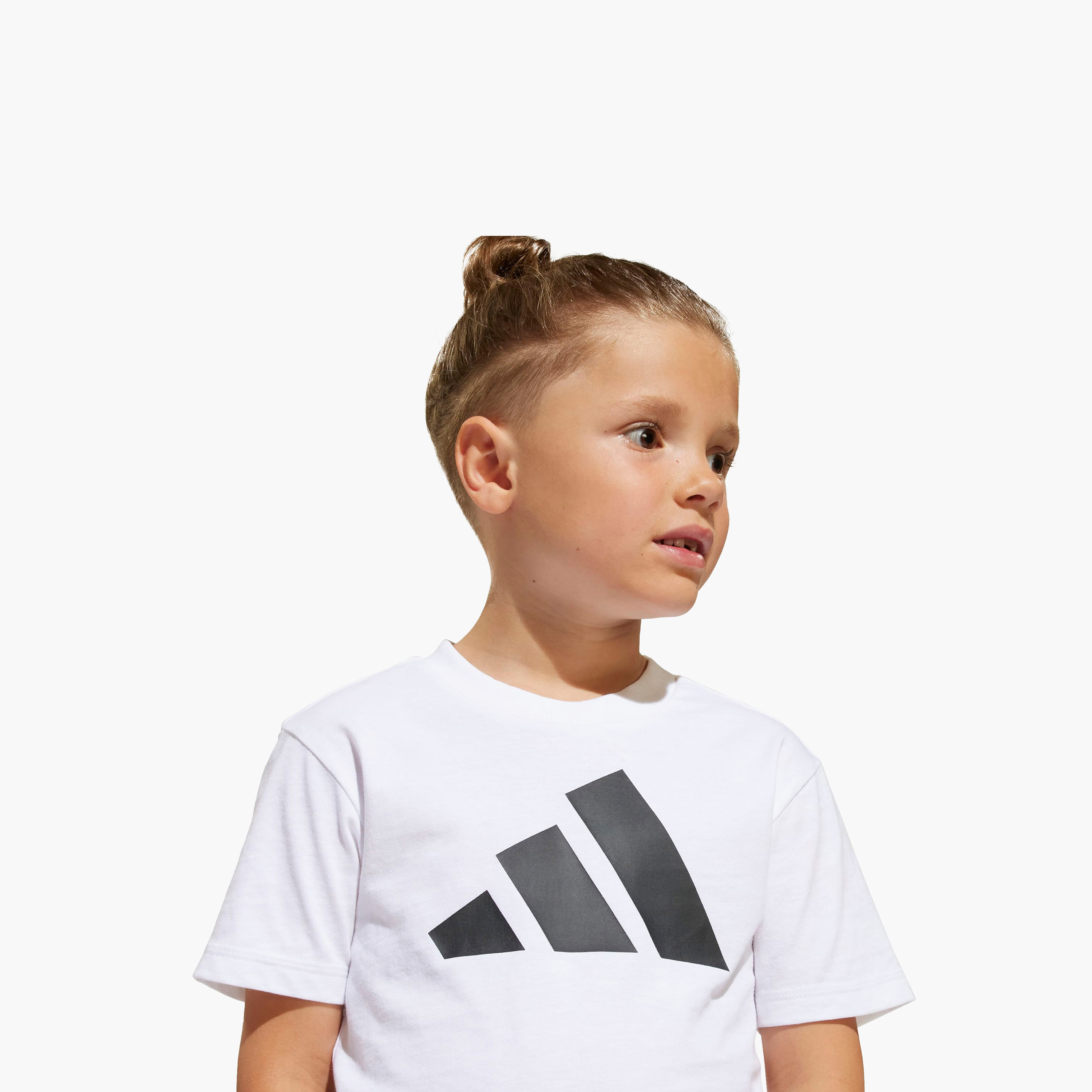 adidas Crew Neck Short Sleeve T-shirt with Logo Print-boys-clothing-sportswear-tops-image-4