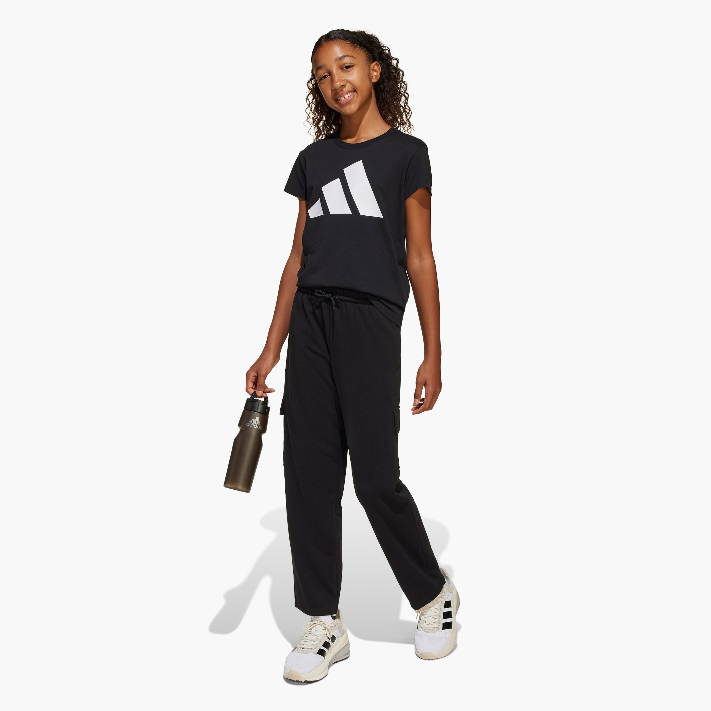 adidas Girls Track Pants with Pockets - Cotton Blend-girls-clothing-bottoms-joggersandtrackpants-image-3