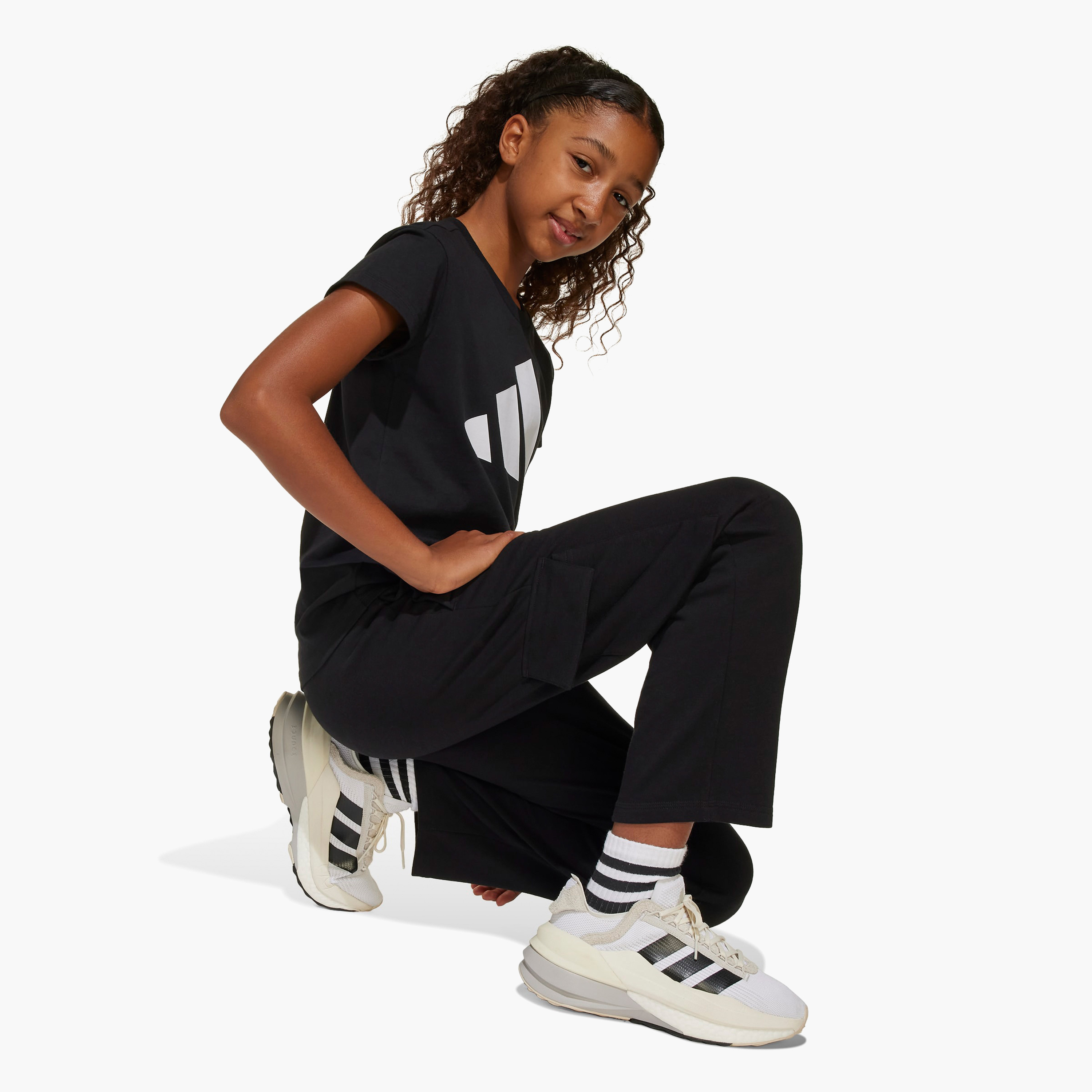 adidas Girls Track Pants with Pockets - Cotton Blend-girls-clothing-bottoms-joggersandtrackpants-image-5