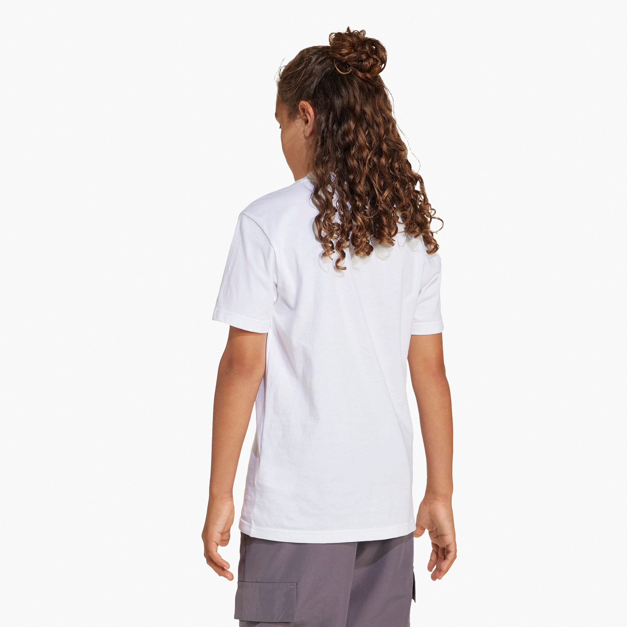 adidas Logo Print T-shirt with Short Sleeves-boys-clothing-sportswear-tops-image-3