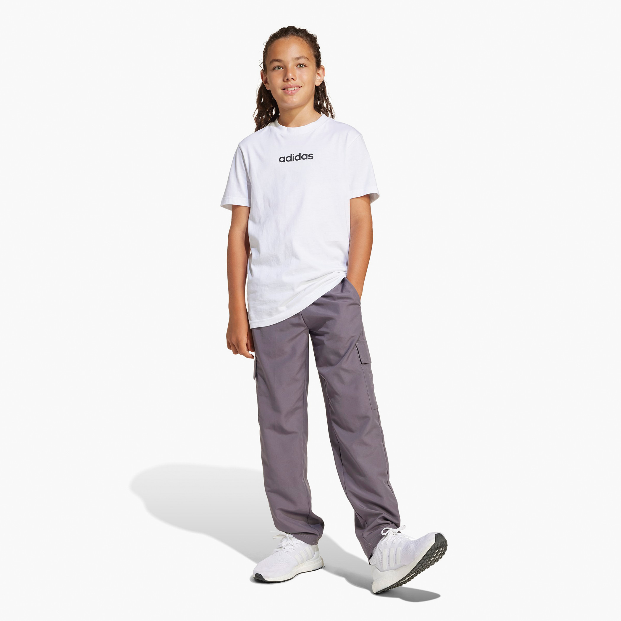 adidas Logo Print T-shirt with Short Sleeves-boys-clothing-sportswear-tops-image-4