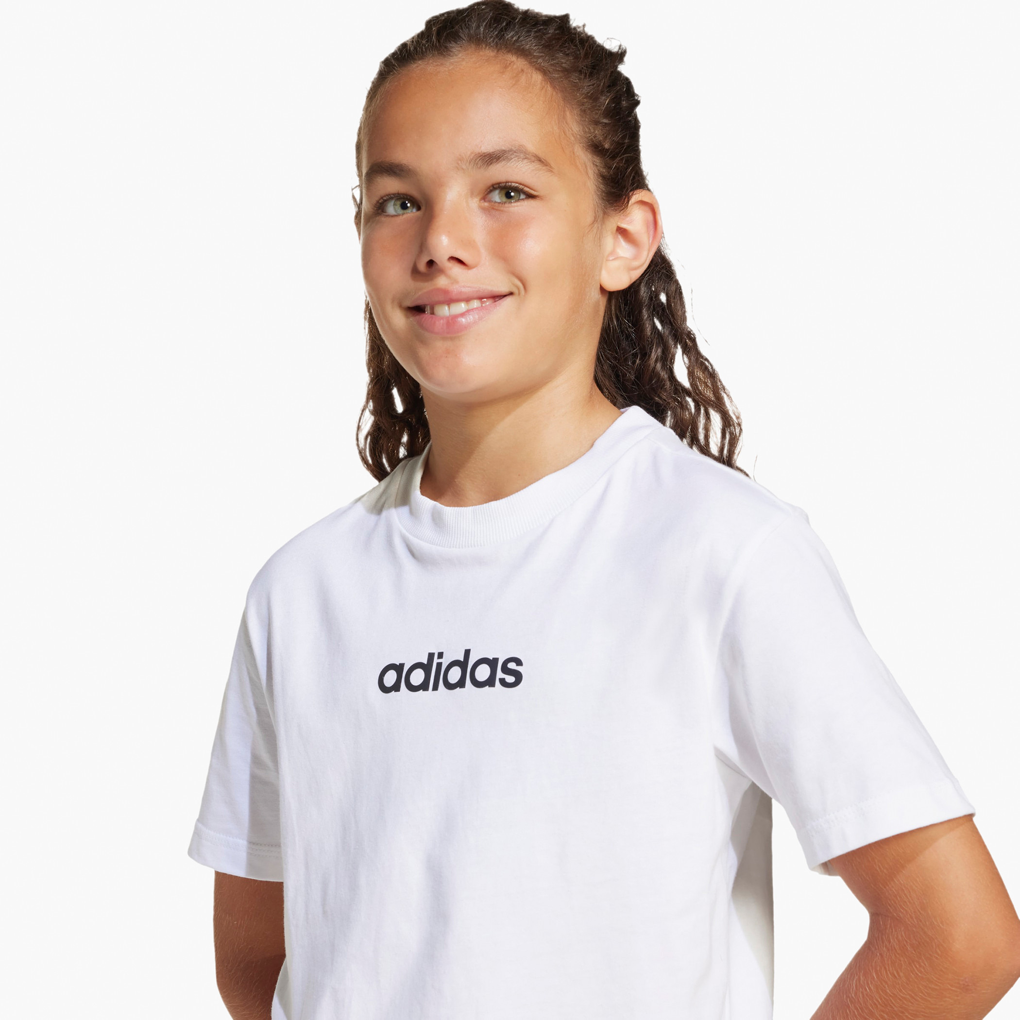 adidas Logo Print T-shirt with Short Sleeves-boys-clothing-sportswear-tops-image-5