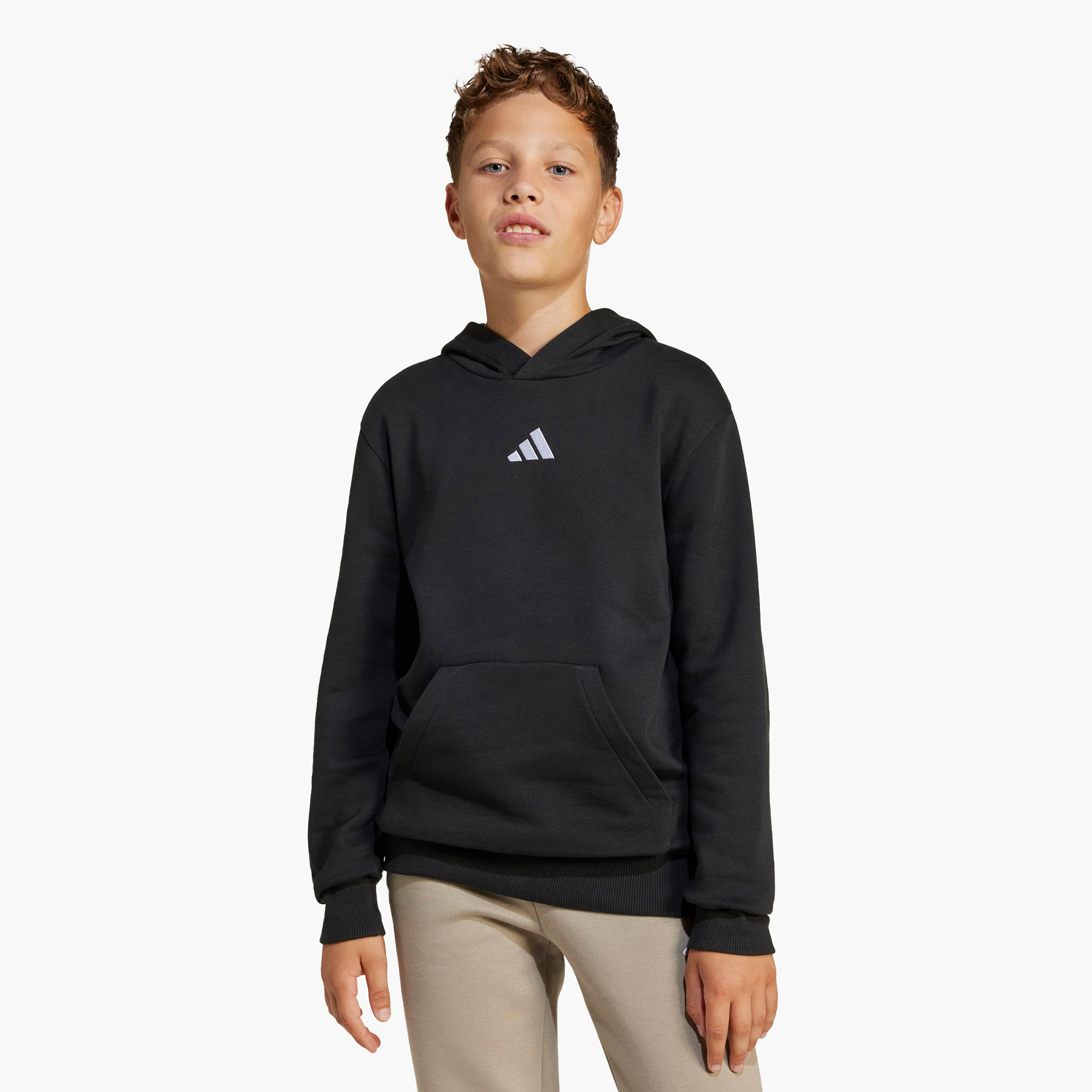 سويت شيرت بقبعة وطبعات شعار من أديداس-boys-clothing-winterwear-sweatshirts-image-2