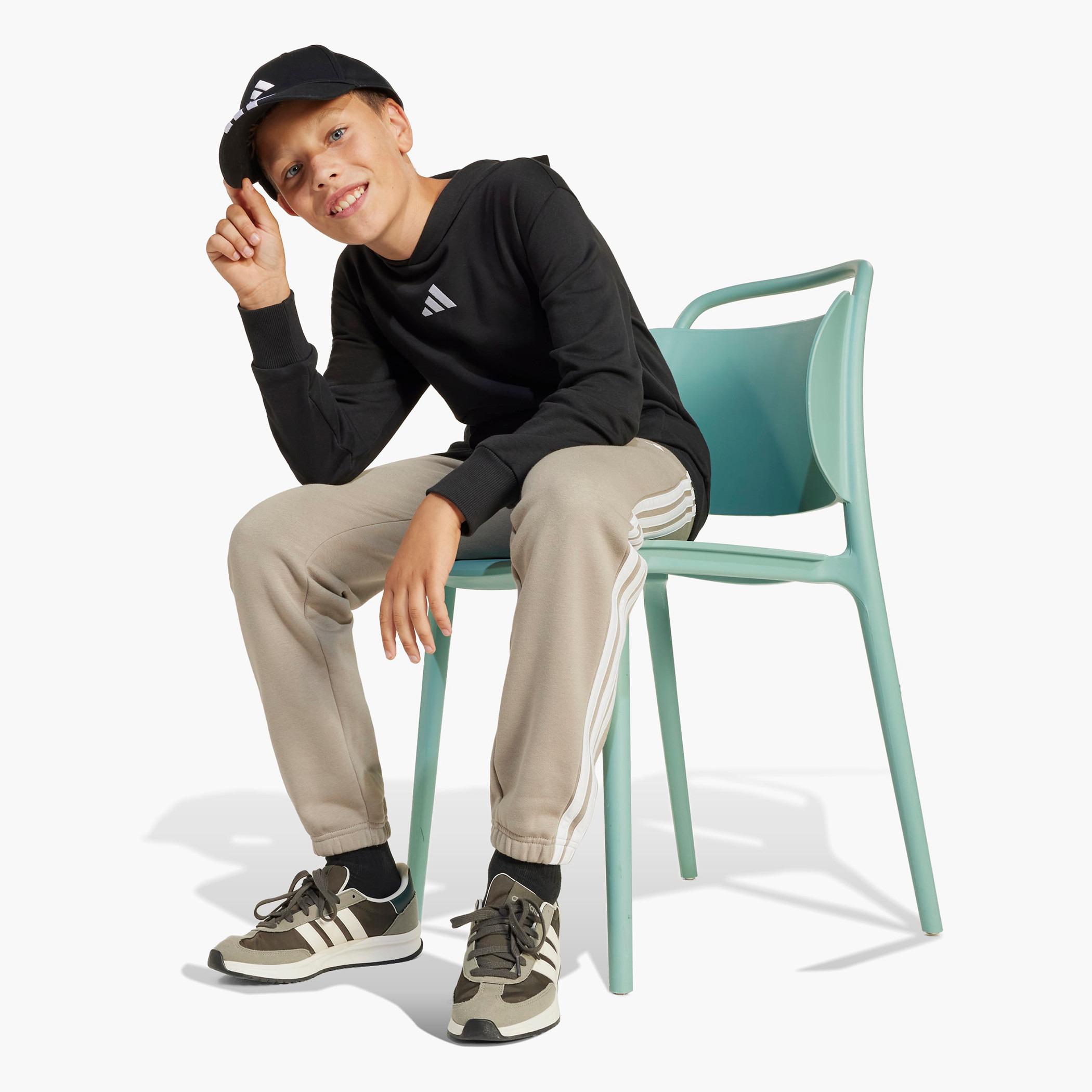 سويت شيرت بقبعة وطبعات شعار من أديداس-boys-clothing-winterwear-sweatshirts-image-5