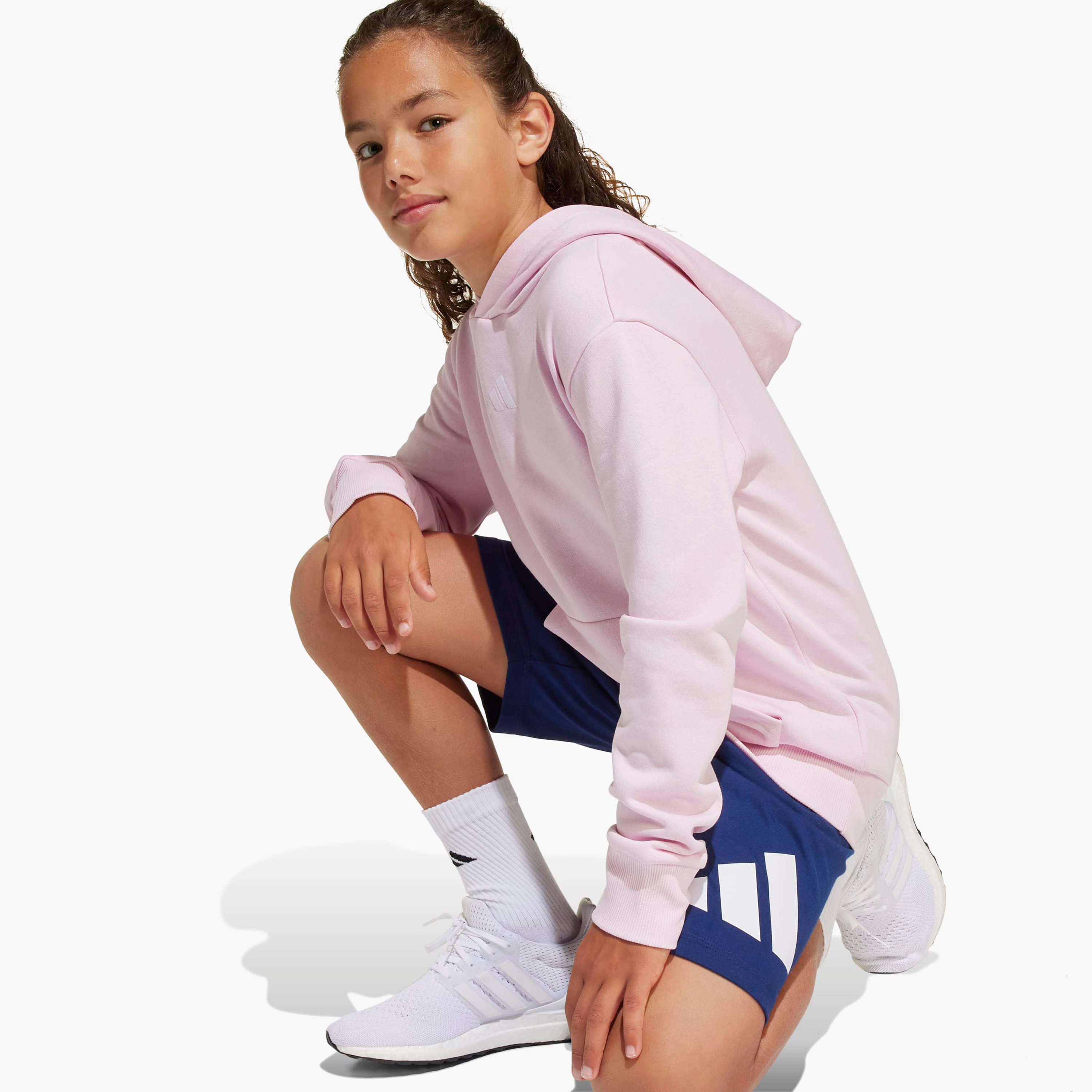adidas Girls Hooded Sweatshirt with Logo Print - Long Sleeves-girls-clothing-sweatshirts-image-4