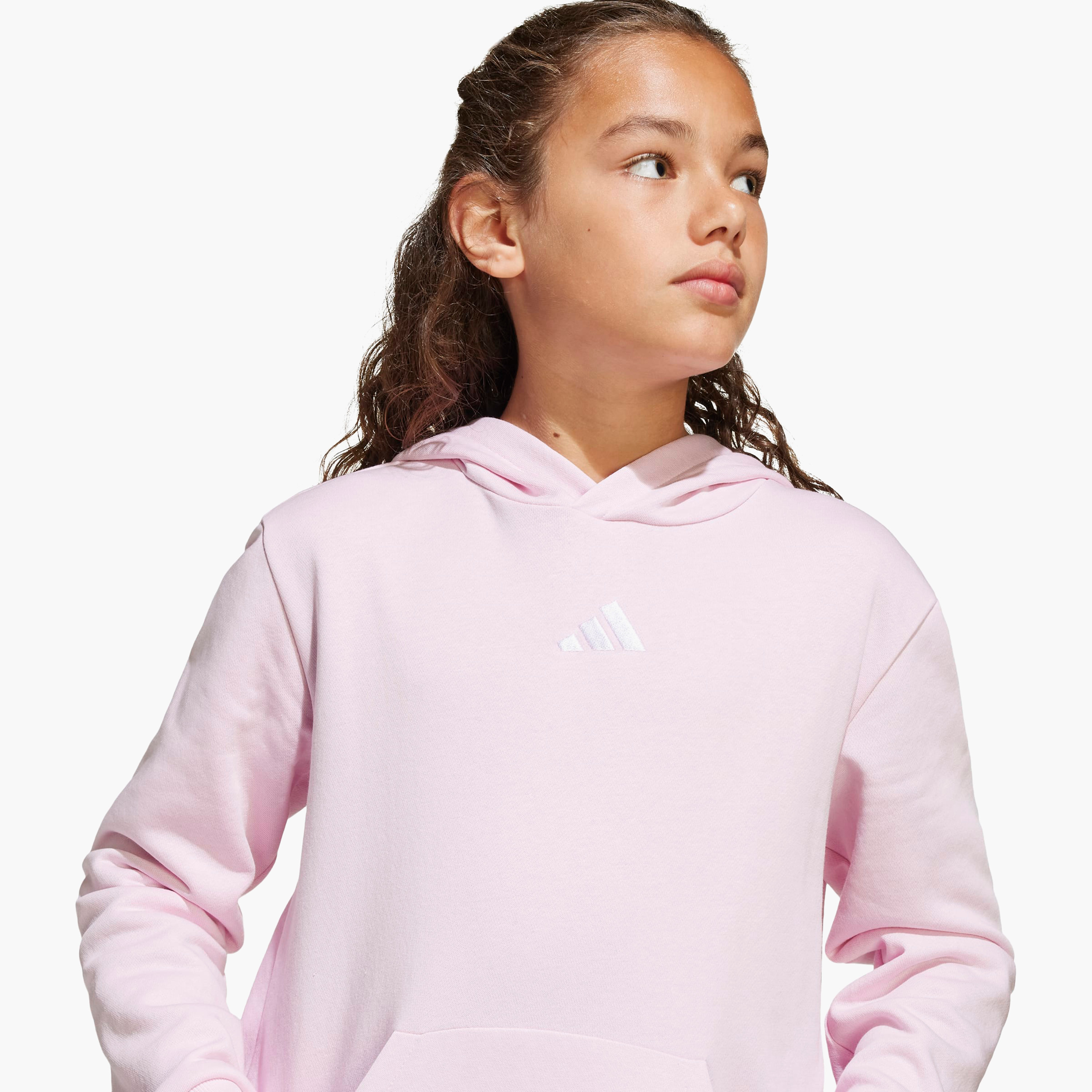 adidas Girls Hooded Sweatshirt with Logo Print - Long Sleeves-girls-clothing-sweatshirts-image-5