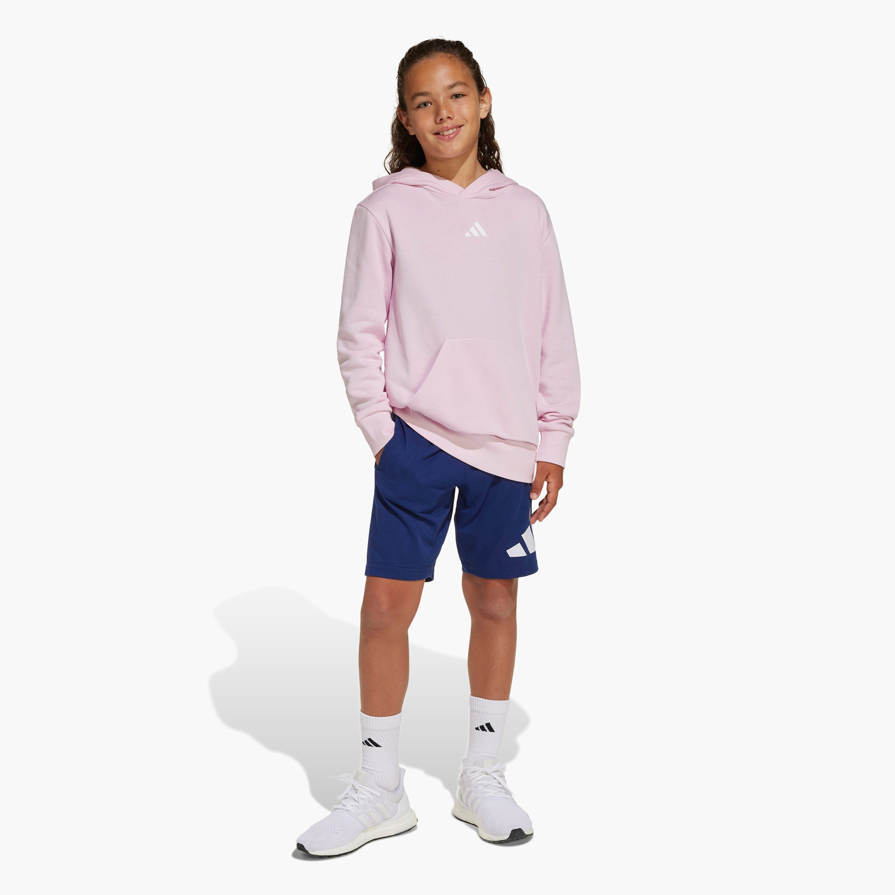 adidas Girls Hooded Sweatshirt with Logo Print - Long Sleeves-girls-clothing-sweatshirts-image-2